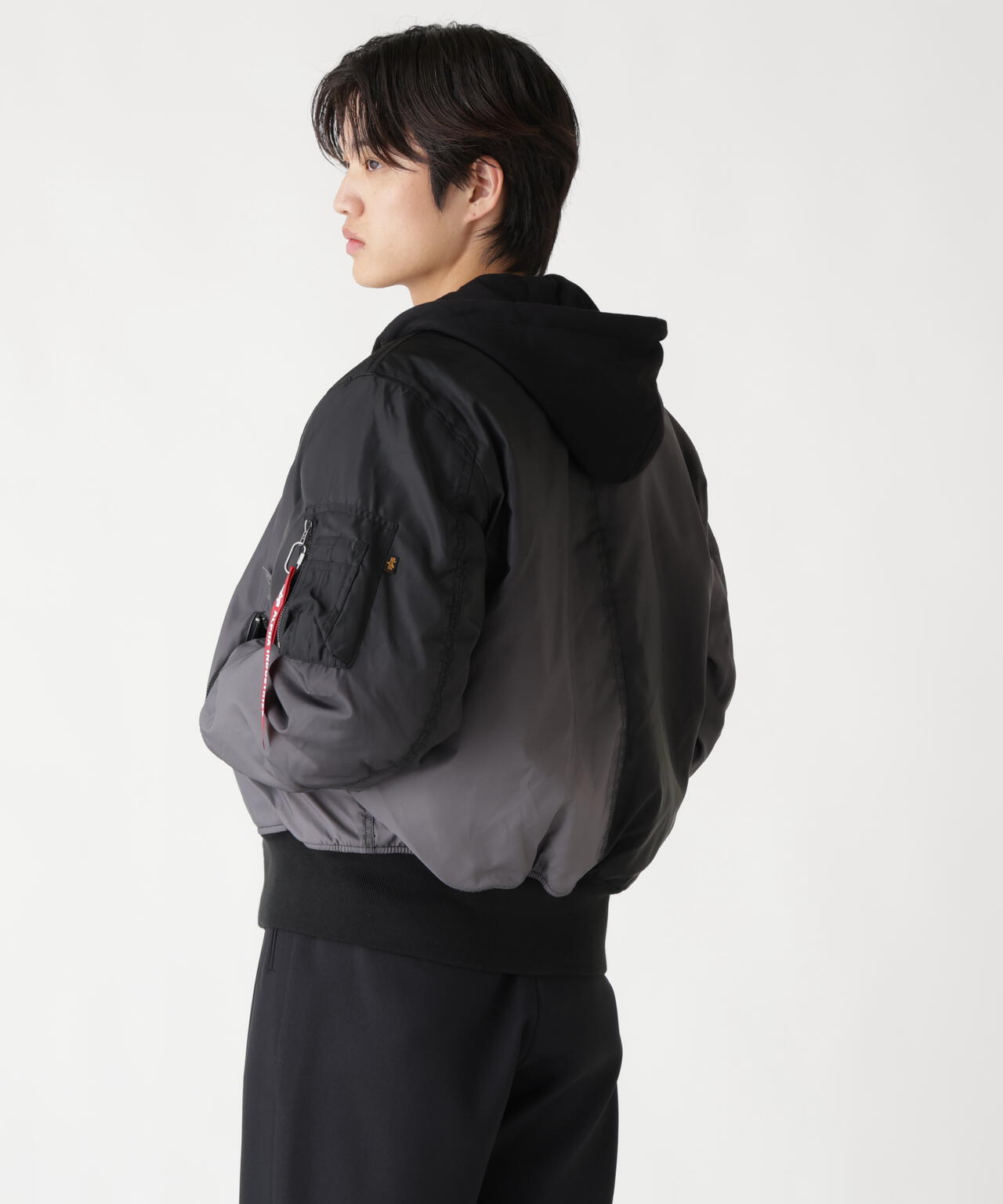 GRADIENT WASHED FLIGHT JACKET