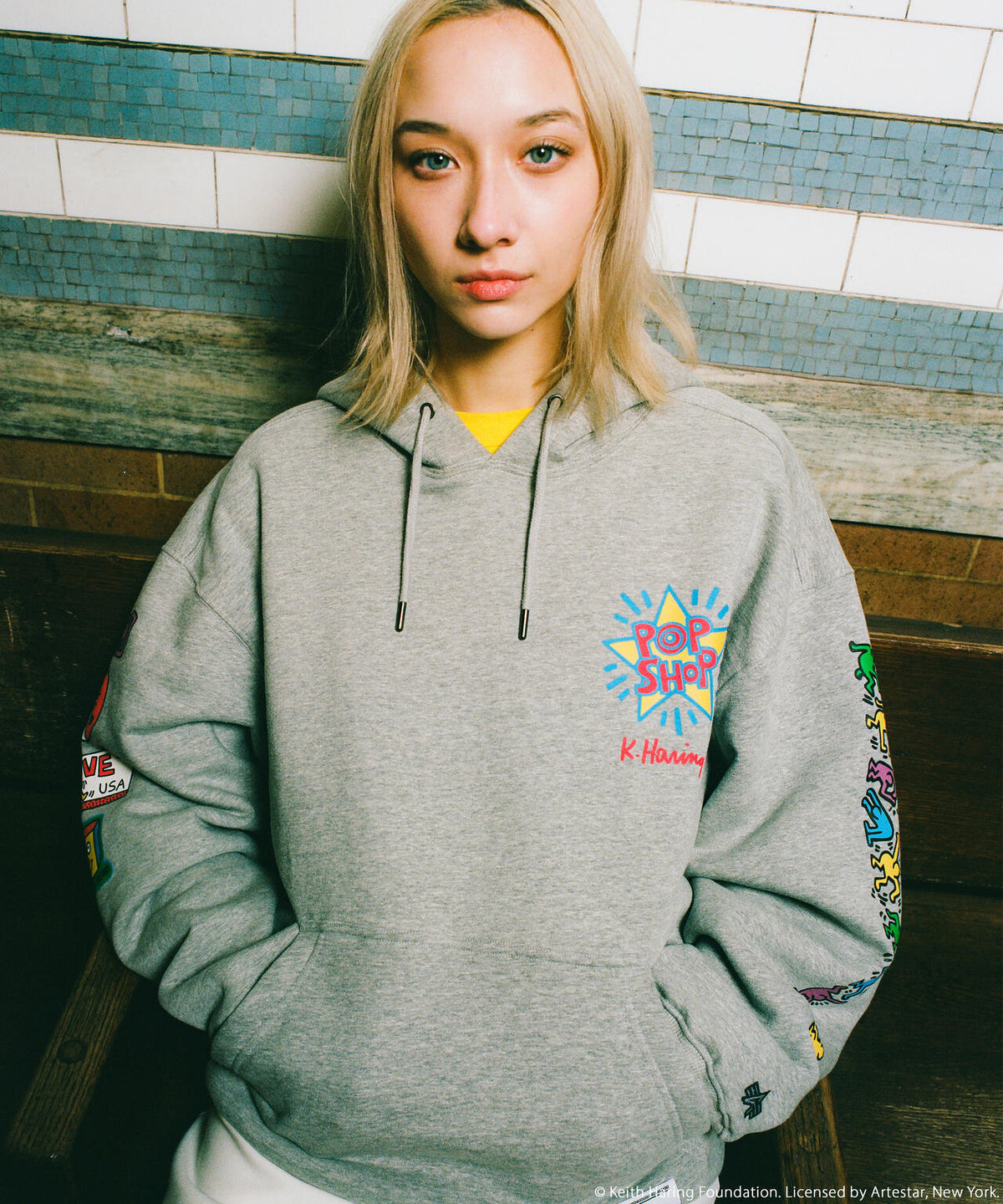 Keith Haring X Alpha POP SHOP GRAPHIC HOODIE / ポップショップ グラフィック フードパーカ
