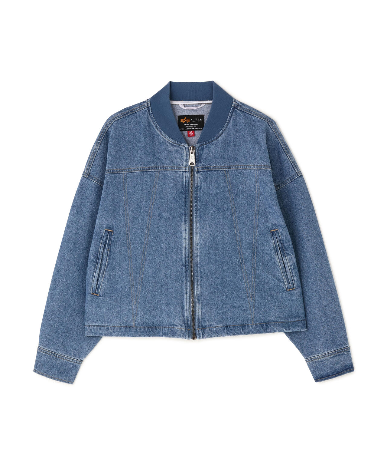 WOMENS DENIM RELAXED FLIGHT JACKET