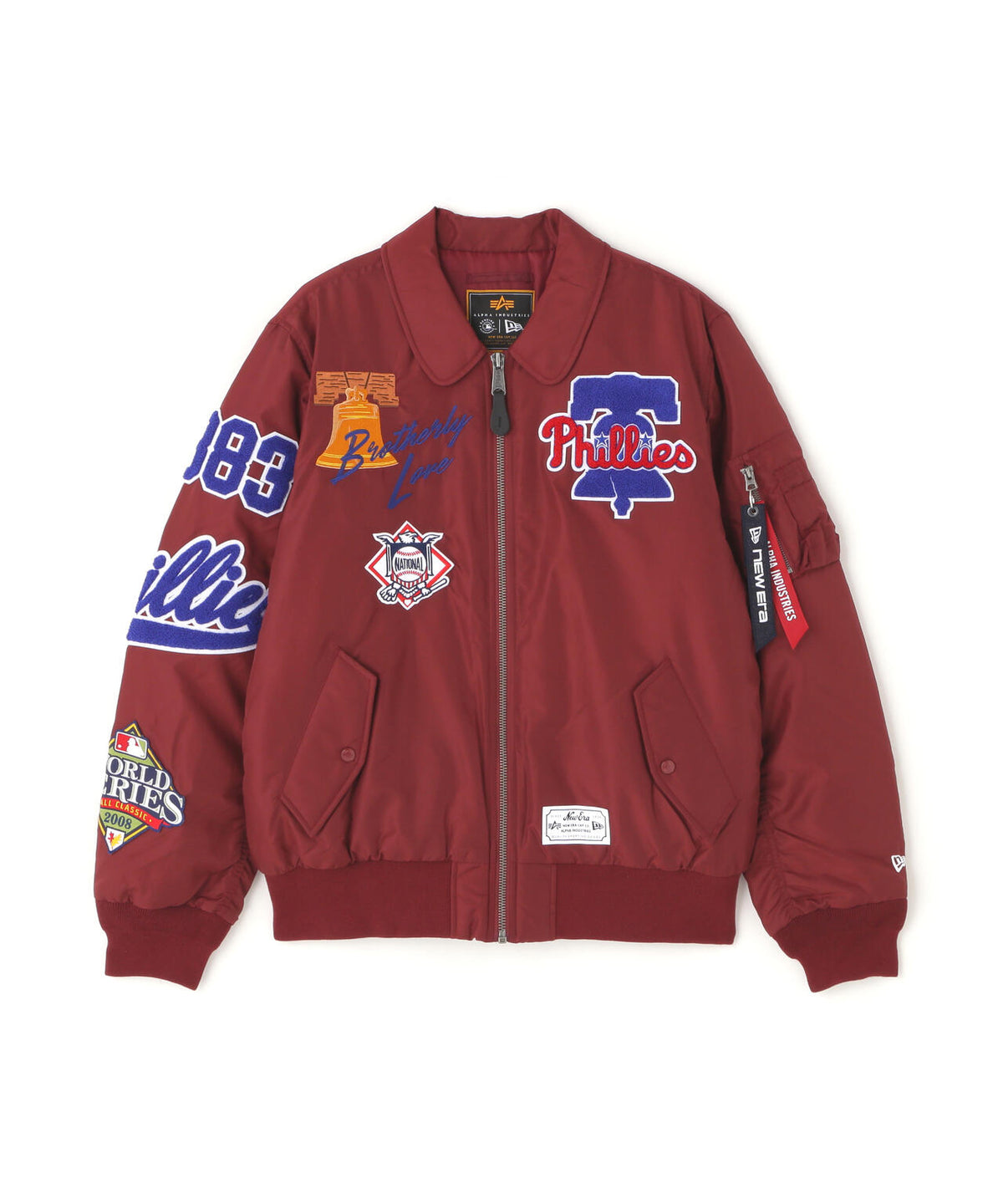 《MLB X ALPHA X NEW ERA》MA-1 FIT FLIGHT JACKET フィラデルフィア・フィリーズ