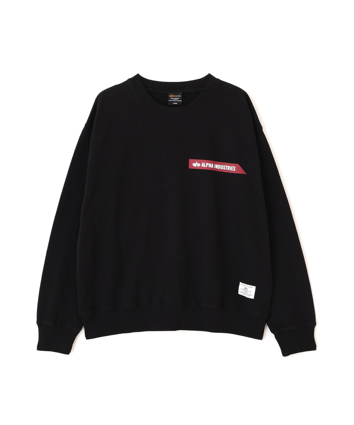ALPHA RED RIBBON CREW SWEAT