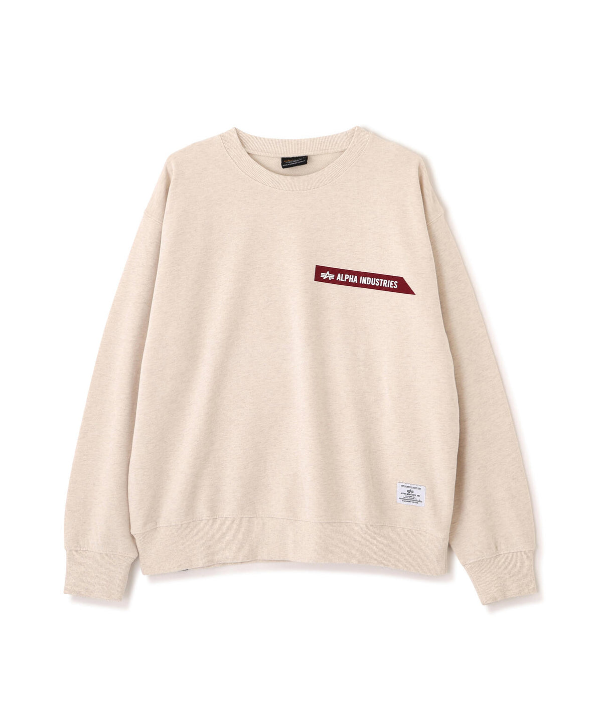 ALPHA RED RIBBON CREW SWEAT / アルファ レッド リボン クルー スウェット