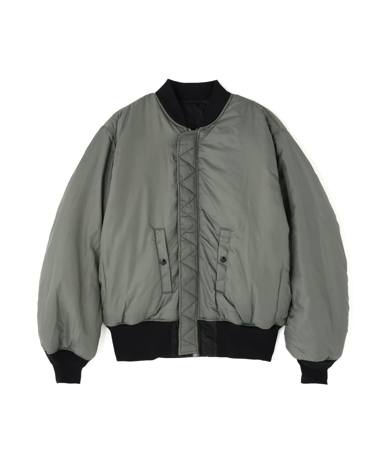 MA-1 ZIPPERED PRINT FLIGHT JACKET