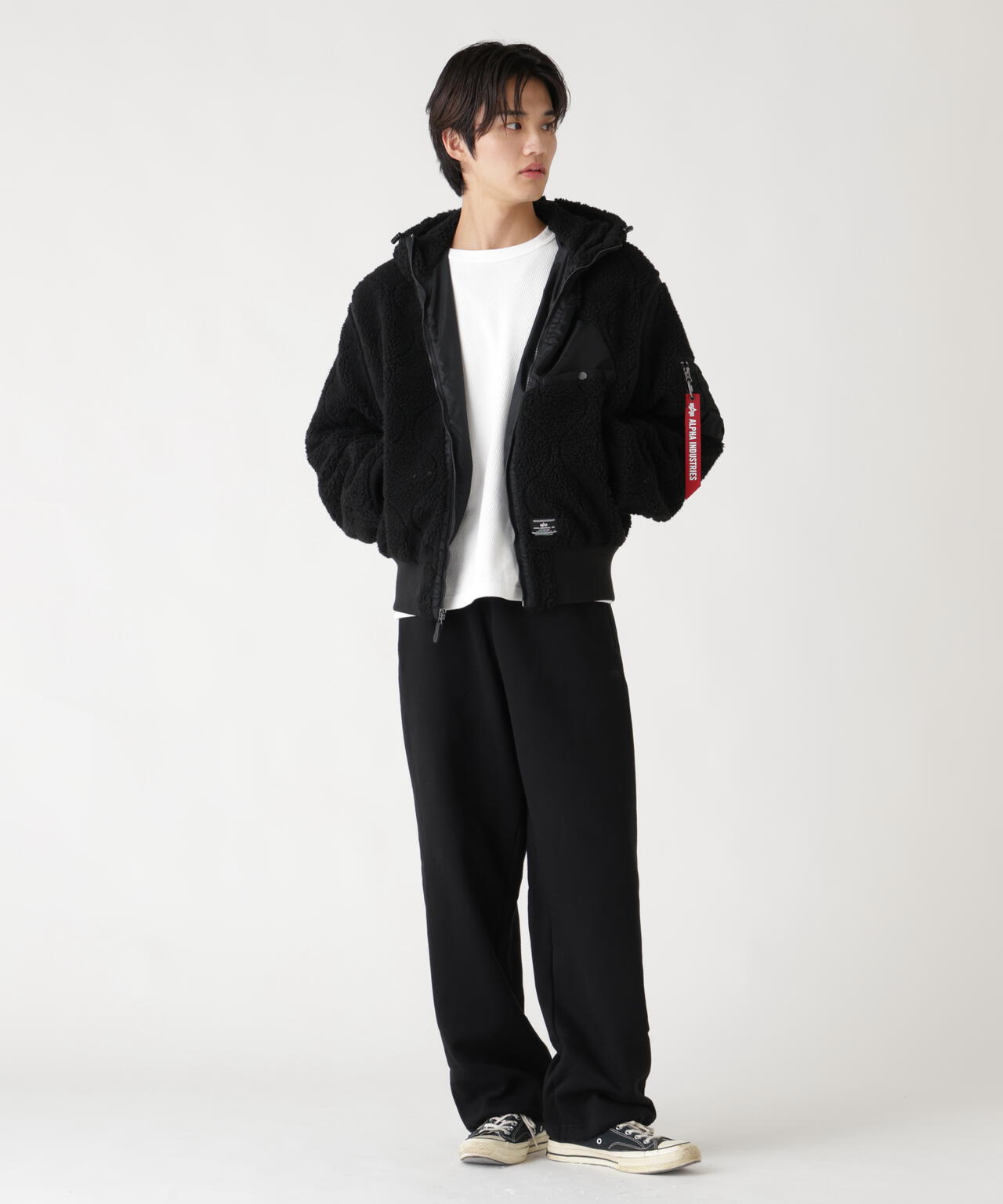 SHERPA ONION QUILTING FLIGHT JACKET