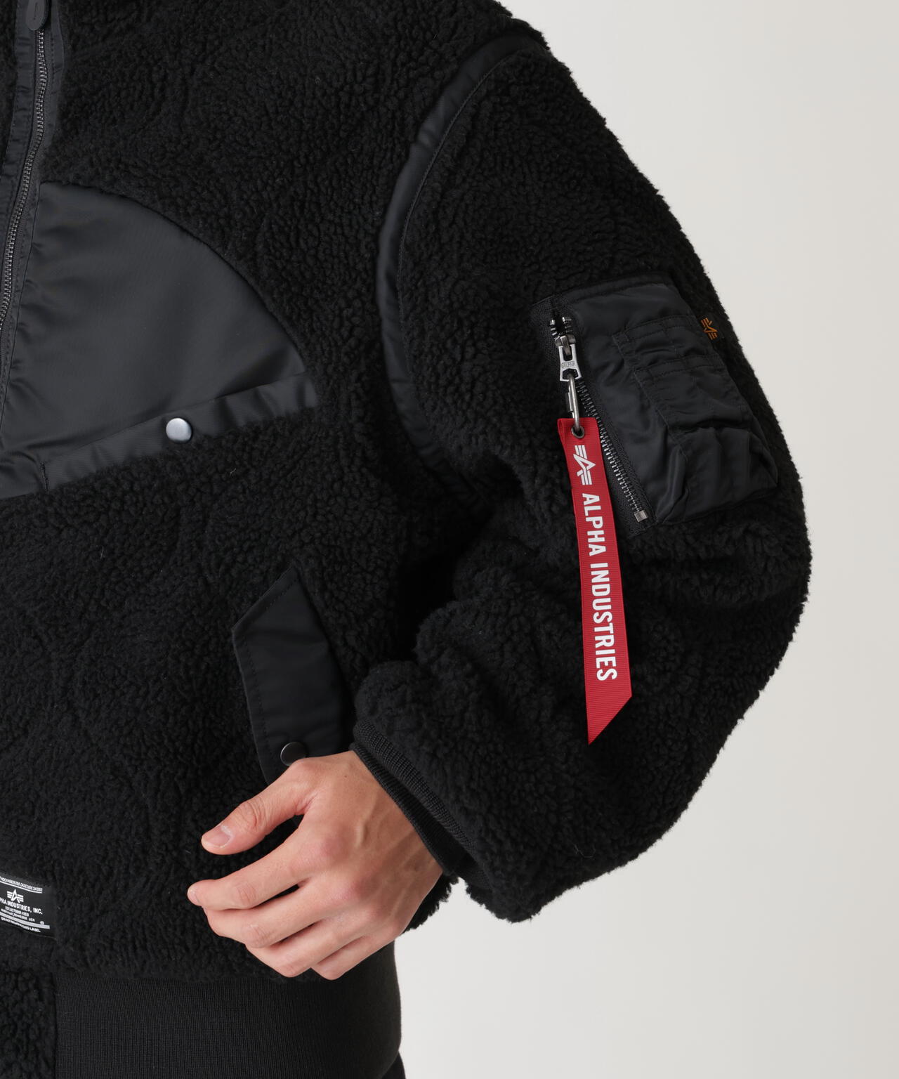 ALPHA INDUSTRIES レザーシェルパジャケット L Alpha Industries（アルファ・インダストリーズ） アルファ フライト