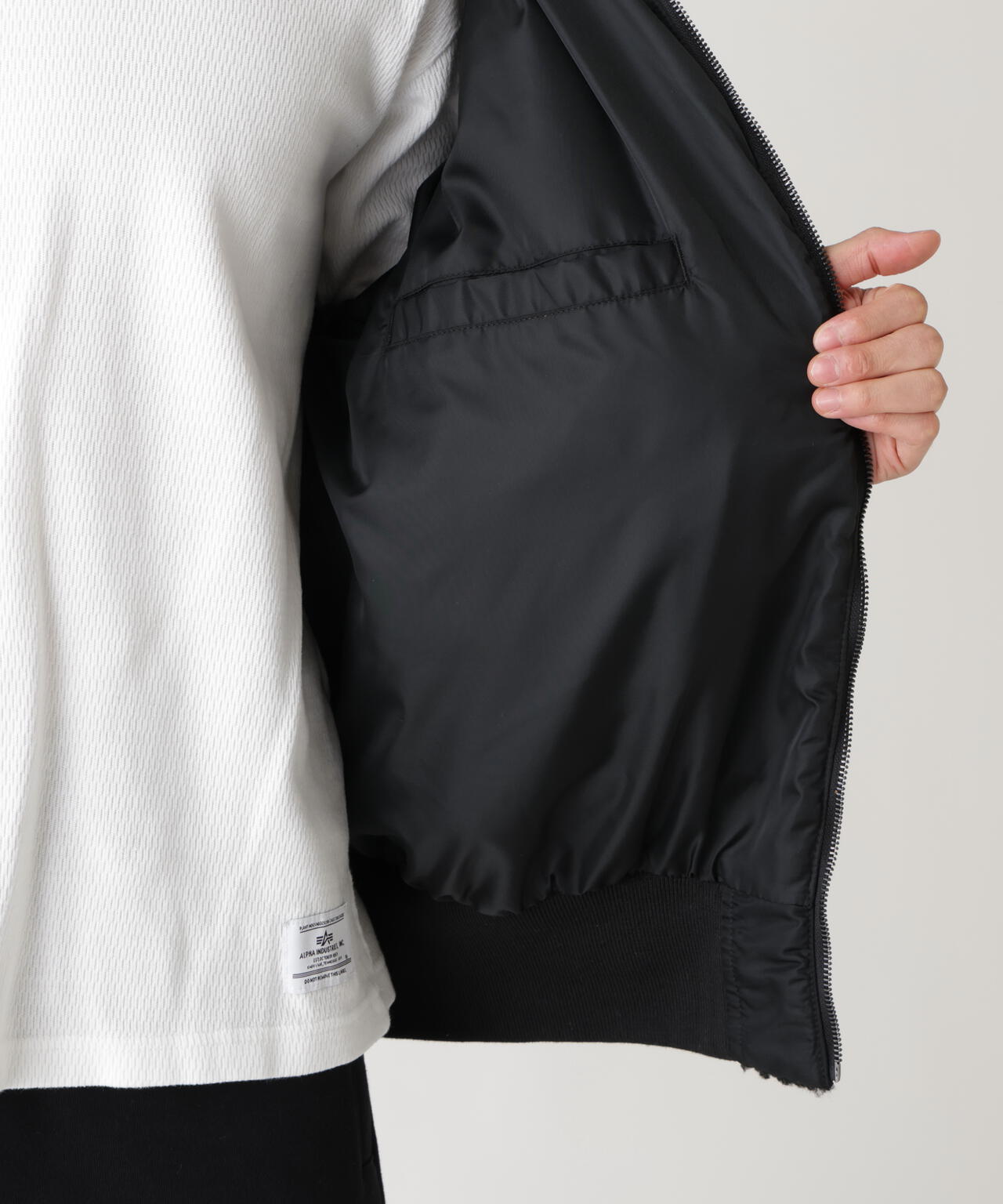 SHERPA ONION QUILTING FLIGHT JACKET