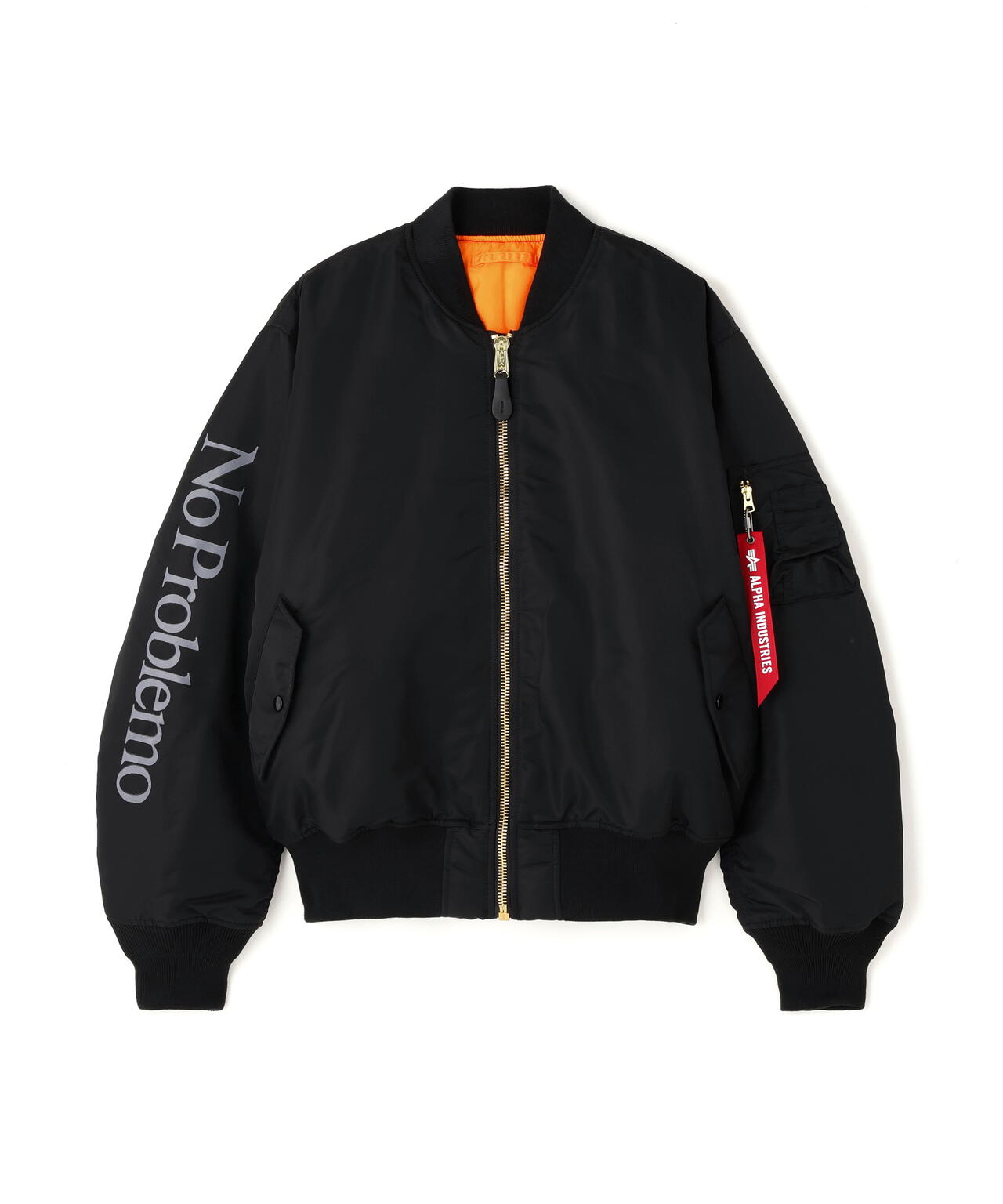 NO PROBLEMO X ALPHA NO WAR MA-1 |アルファ インダストリーズ NO PROBLEMO X ALPHA NO WAR MA-1 |アルファ インダストリーズ