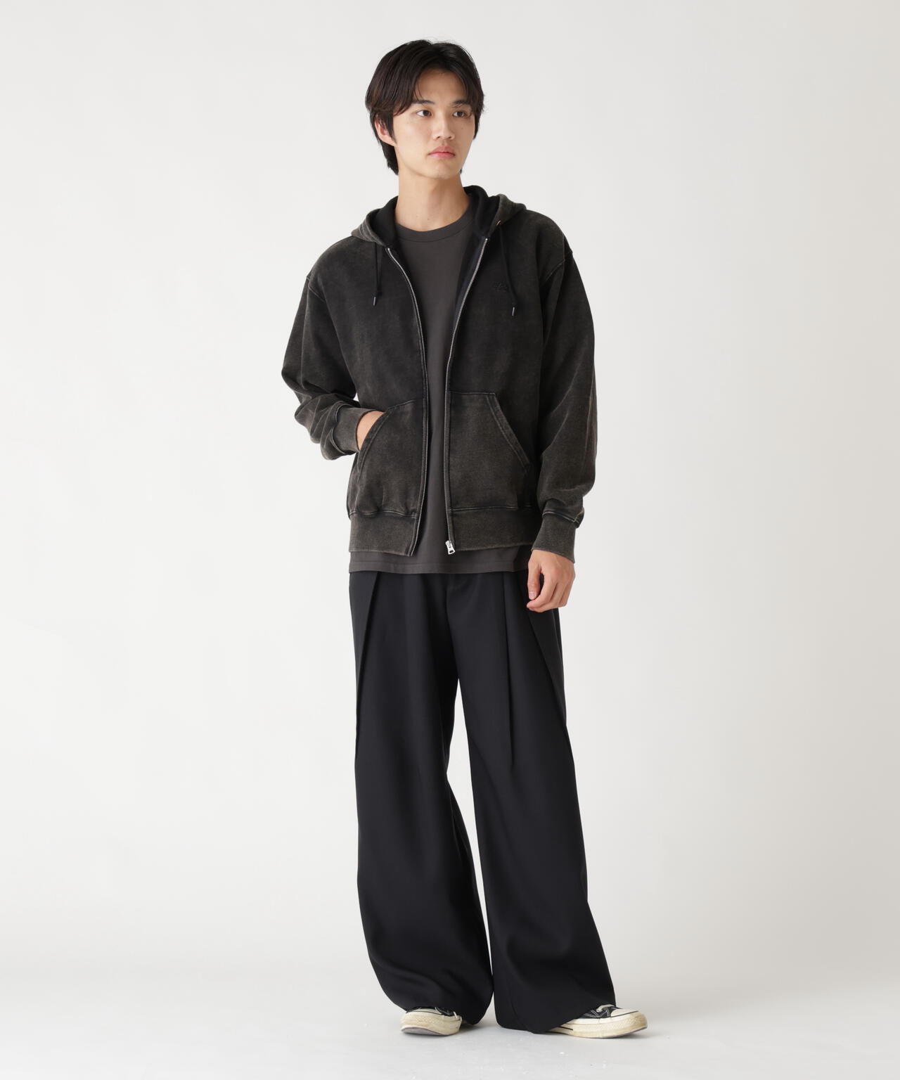 SNOW WASH ZIP HOODIE