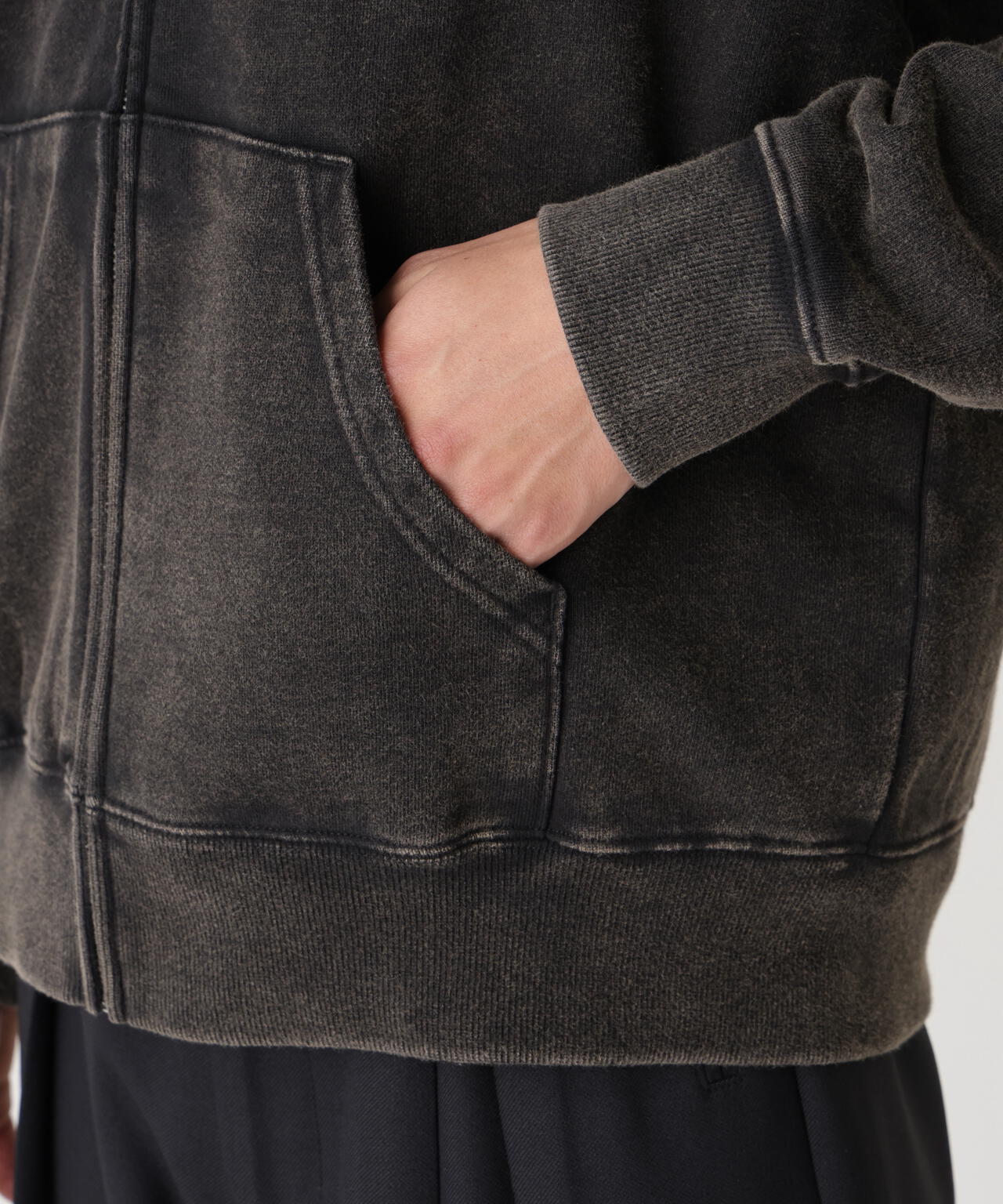 SNOW WASH ZIP HOODIE