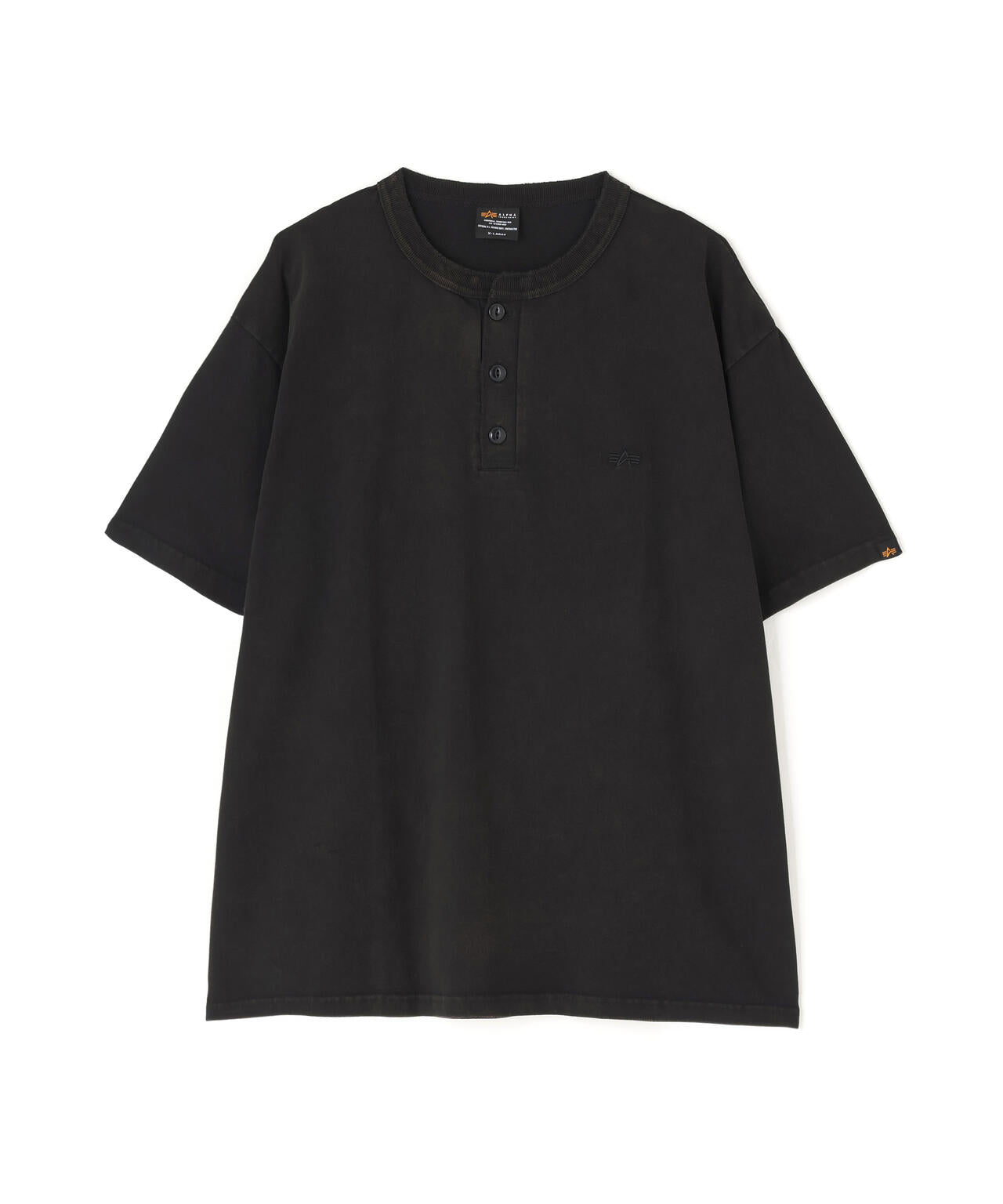 SNOW WASH SS HENLEY NECK T-SHIRT