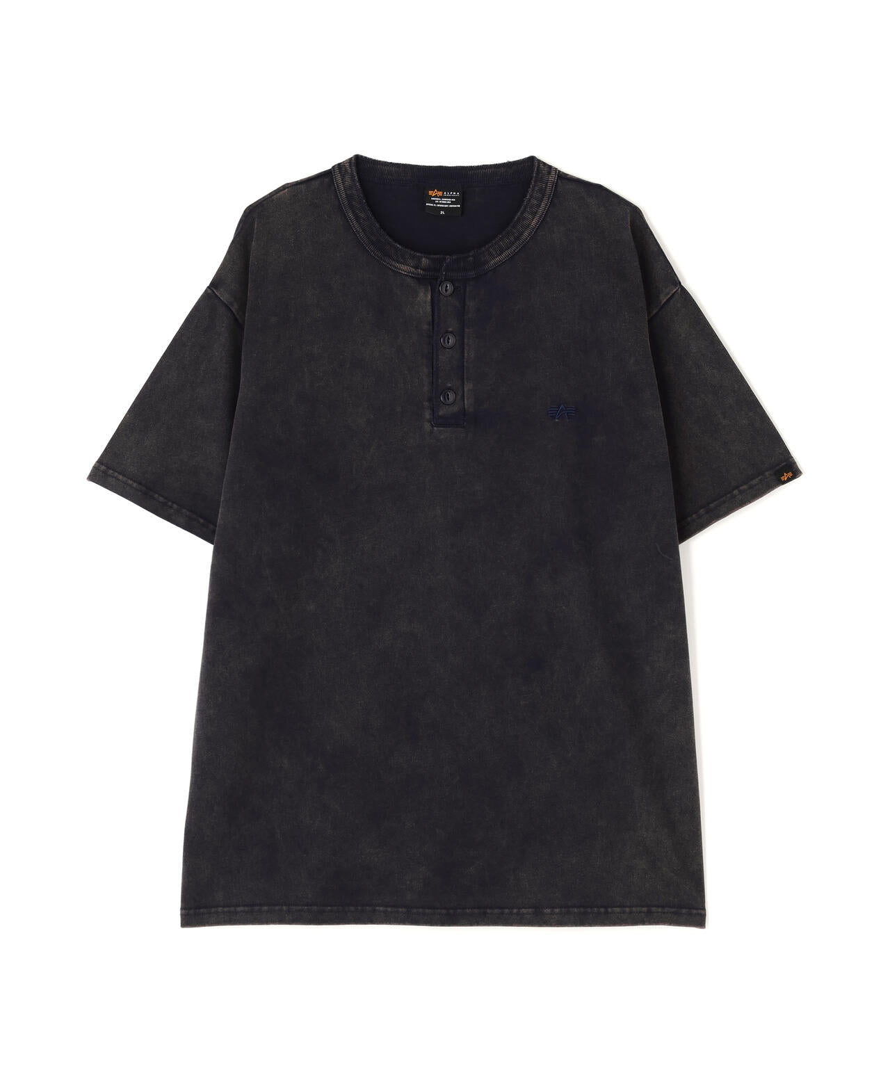 SNOW WASH SS HENLEY NECK T-SHIRT