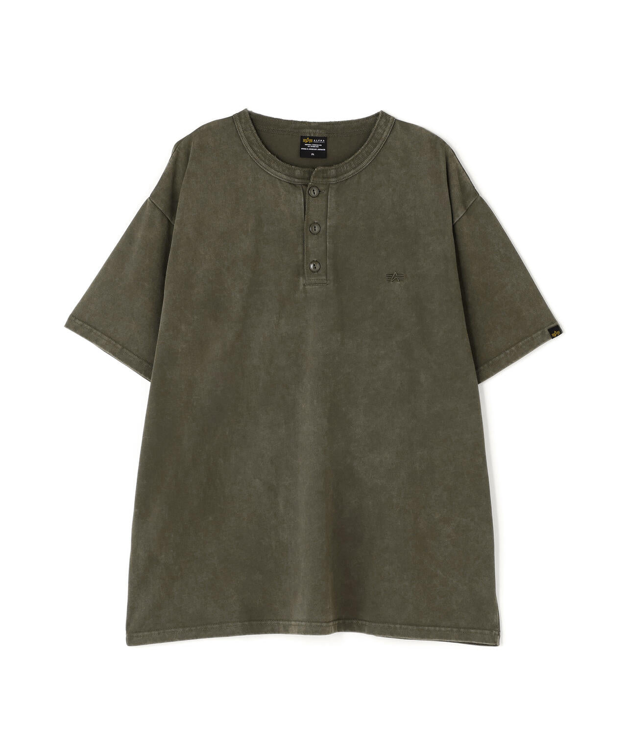 SNOW WASH SS HENLEY NECK T-SHIRT