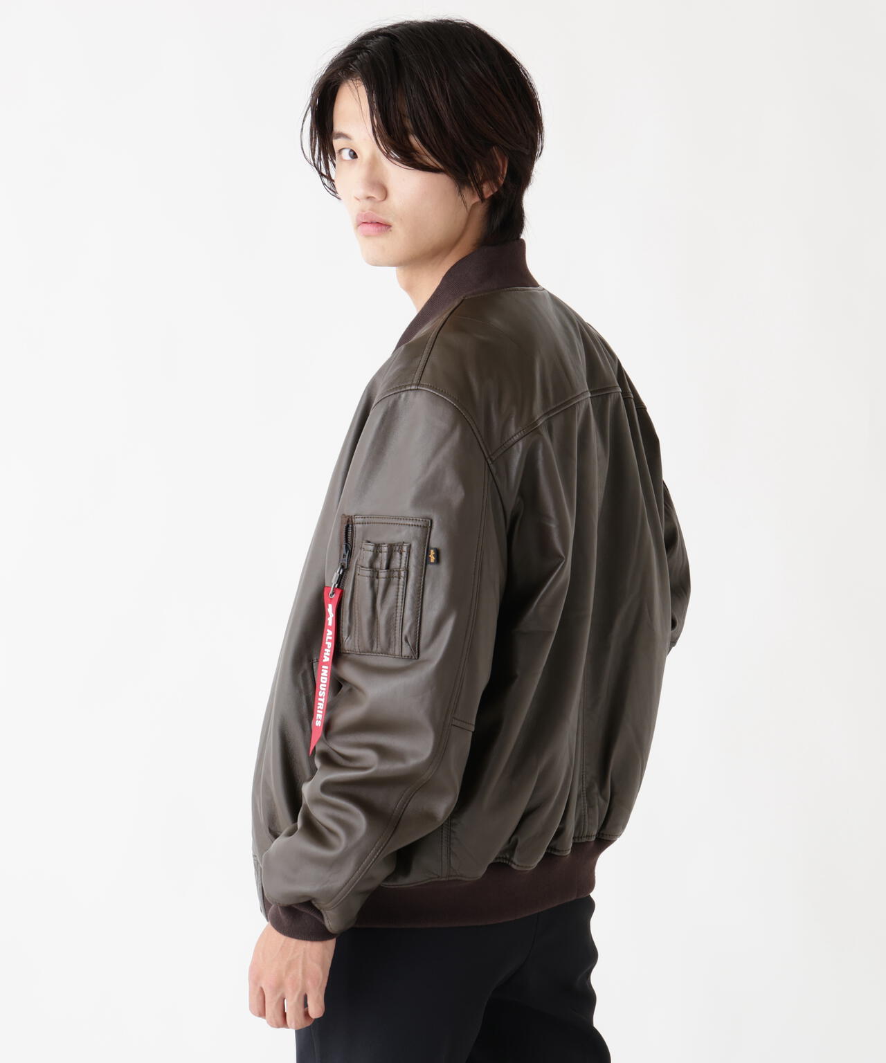 LEATHER MA-1 FLIGHT JACKET ｜アルファ インダストリーズ