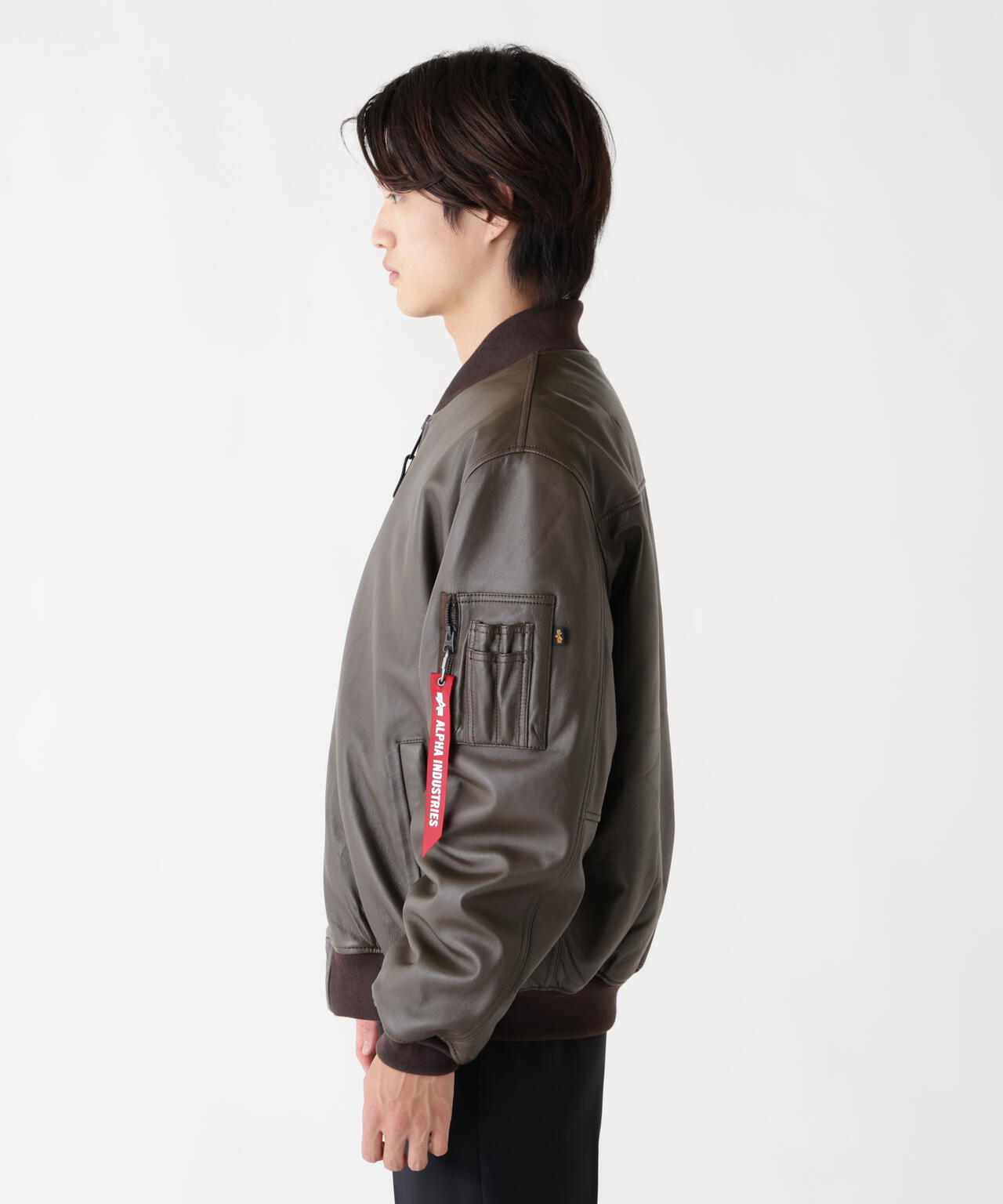 LEATHER MA-1 FLIGHT JACKET ｜アルファ インダストリーズ