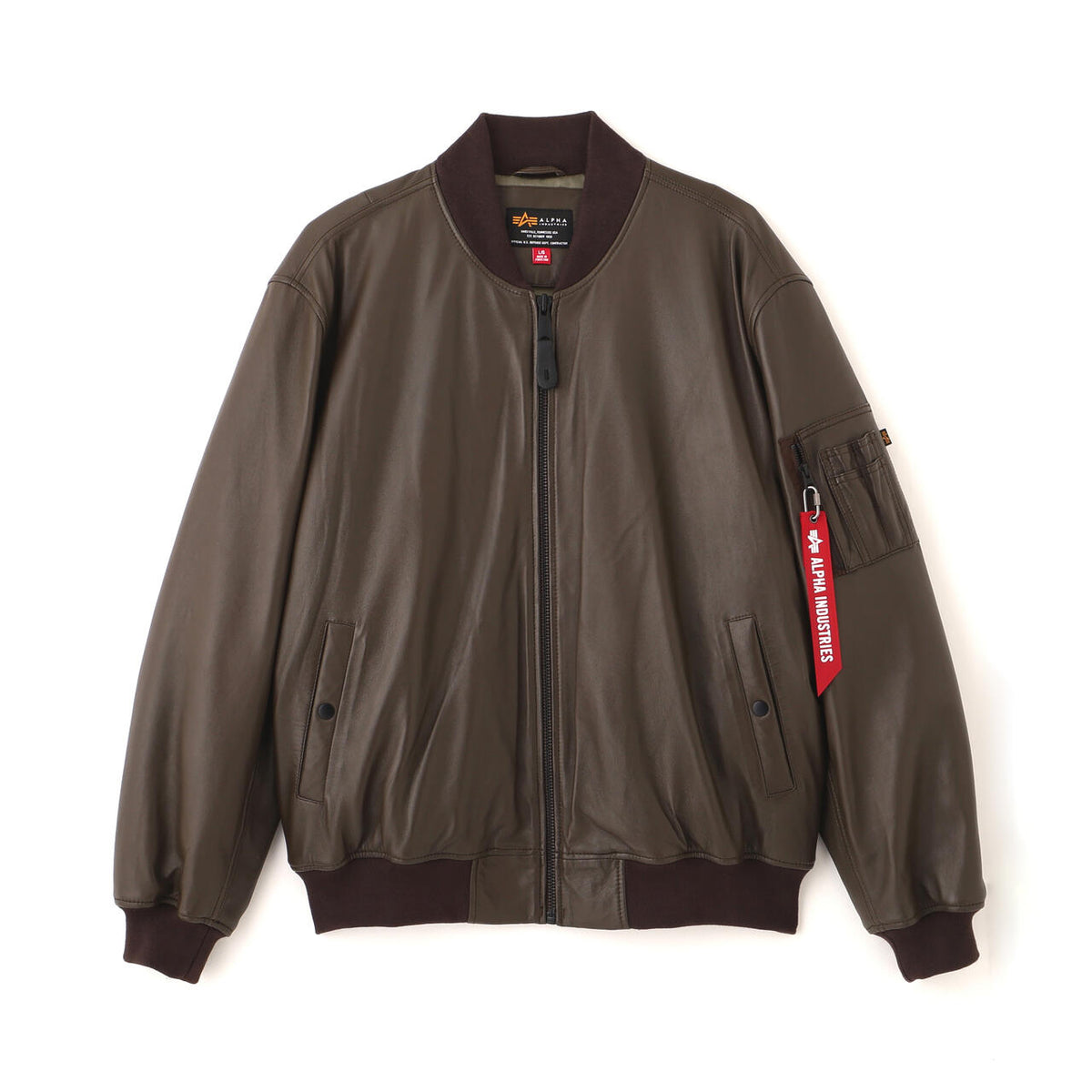 LEATHER MA-1 FLIGHT JACKET ｜アルファ インダストリーズ