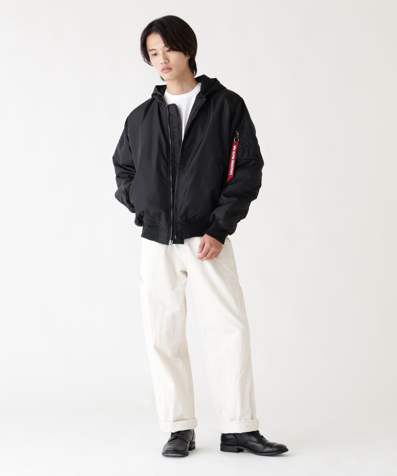MA-1 HOODED OXFORD FLIGHT JACKET