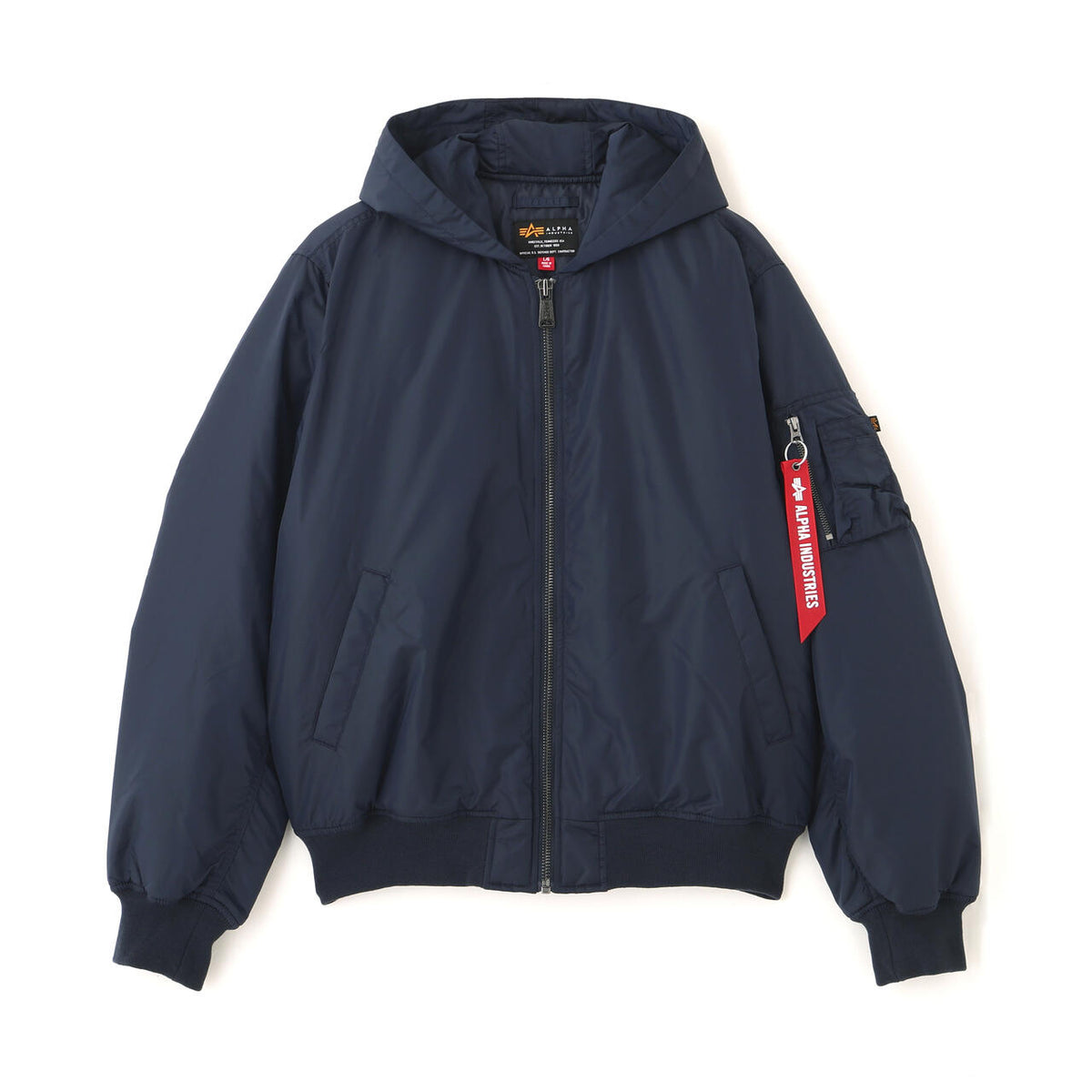 ALPHA INDUSTRIES ネイビー MA-1ジャケット Alpha Industries Men's Navy MA-1 Flex Slim Fit Reversible Bomber