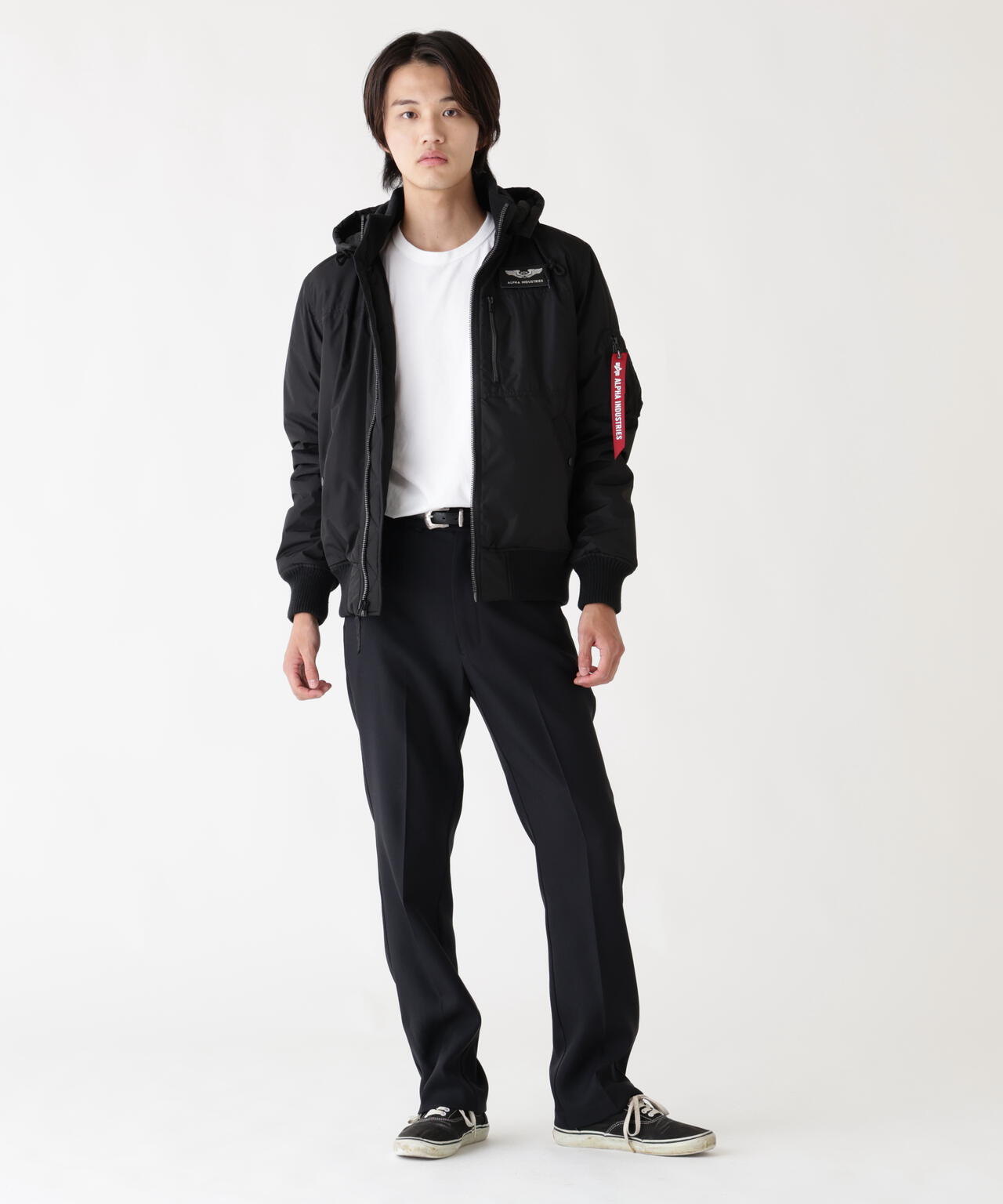 HOODED RIB FLIGHT JACKET ｜アルファ インダストリーズ