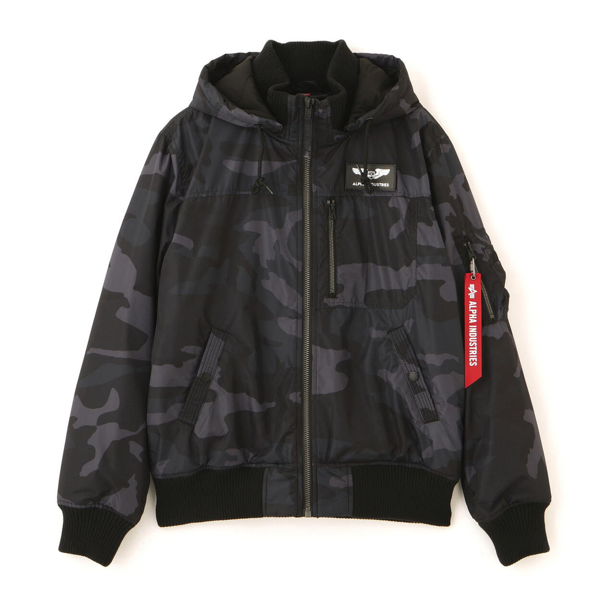 HOODED RIB FLIGHT JACKET ｜アルファ インダストリーズ