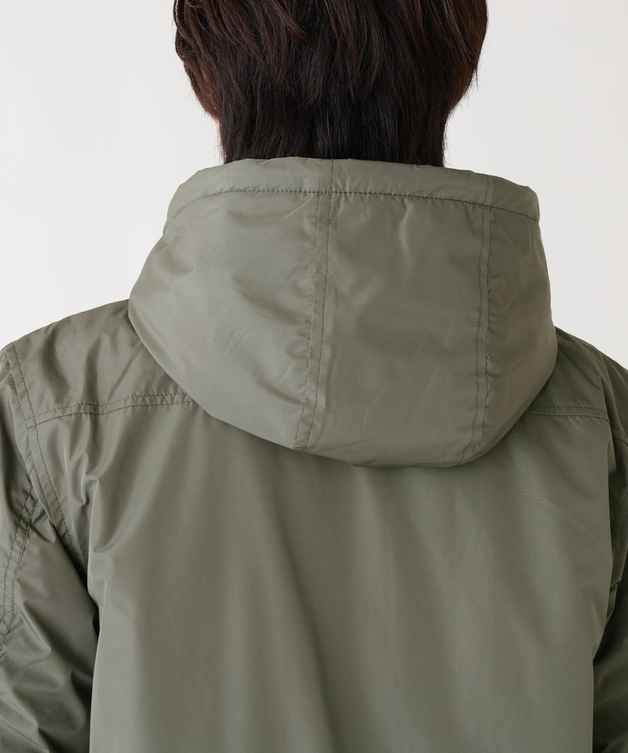 PATCHED HOODED RIB FLIGHT JACKET
