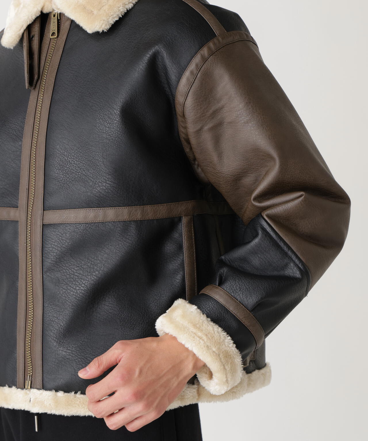 FAUX LEATHER B-3 MOD JACKET / フォーレザー ビースリー ジャケット