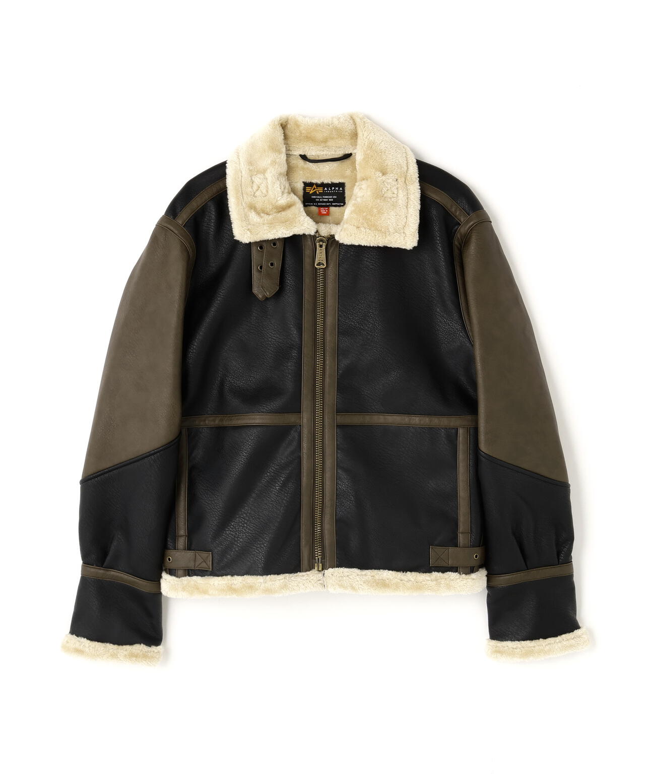 FAUX LEATHER B-3 MOD JACKET