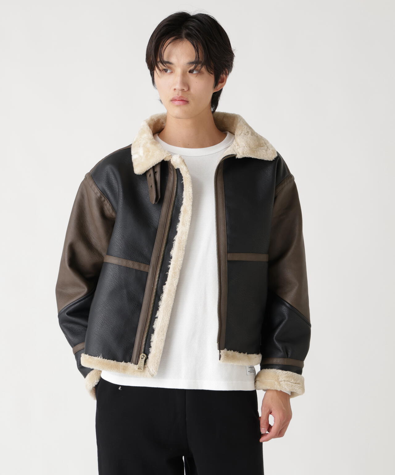 FAUX LEATHER B-3 MOD JACKET / フォーレザー ビースリー ジャケット
