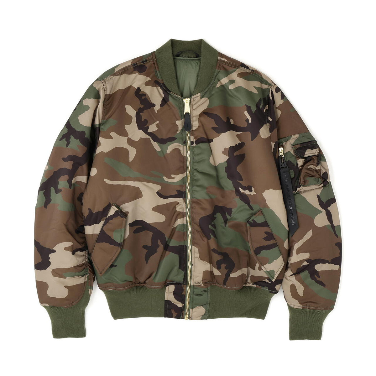 サイズ感3L！CAB CLOTHING MA-1 CONMARジップ MA-1 MA‐1 BASE FLIGHT JACKET CAMO ｜アルファ インダストリーズ