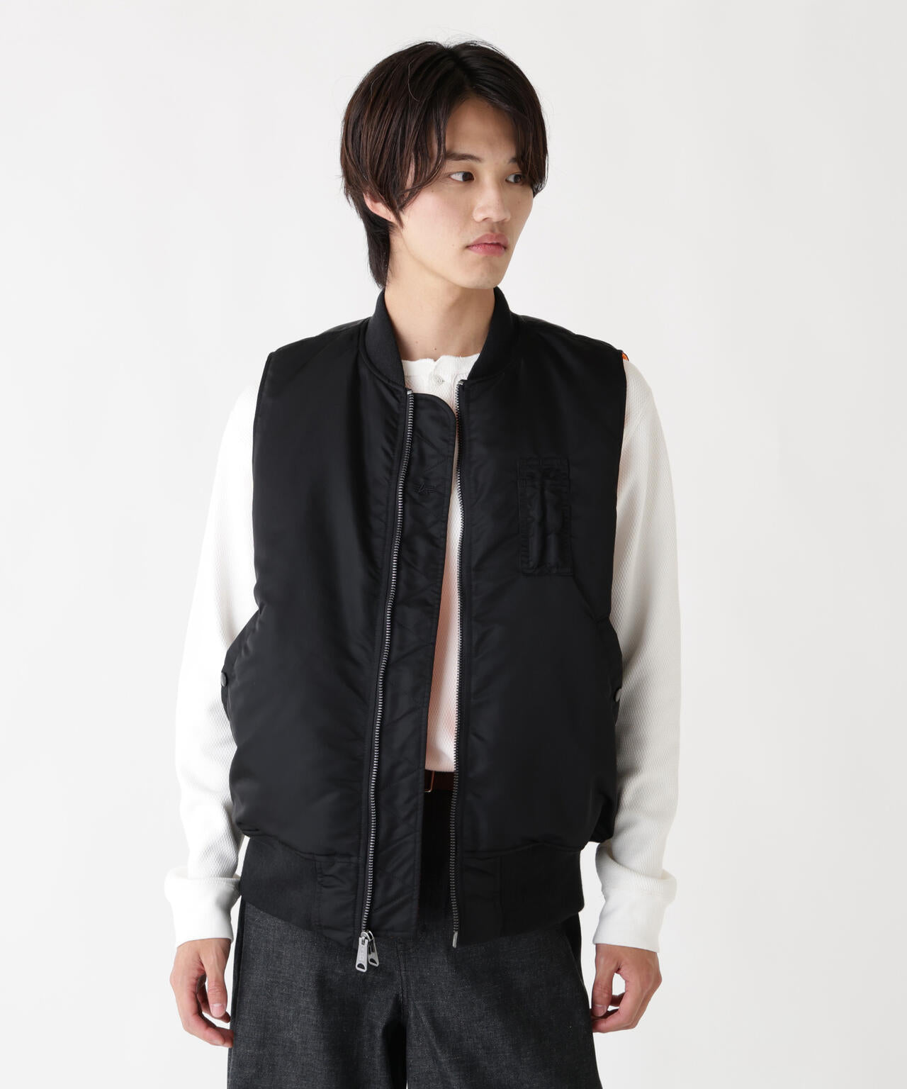 アルファ　ma-1 Polar Vest　S　ブラック MA-1 VEST ｜アルファ インダストリーズ