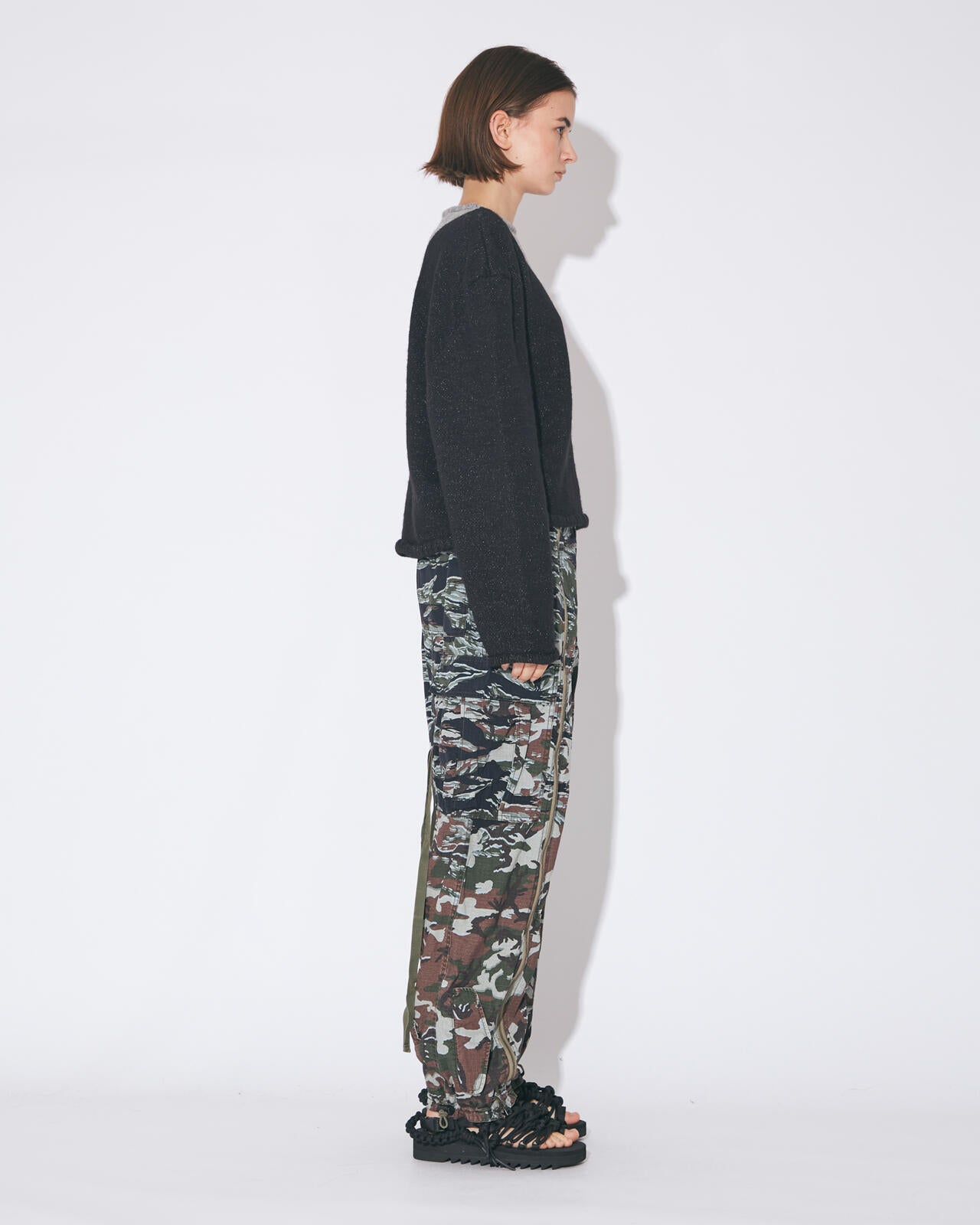 beautiful people × Alpha｜double-end camouflage cargo pants