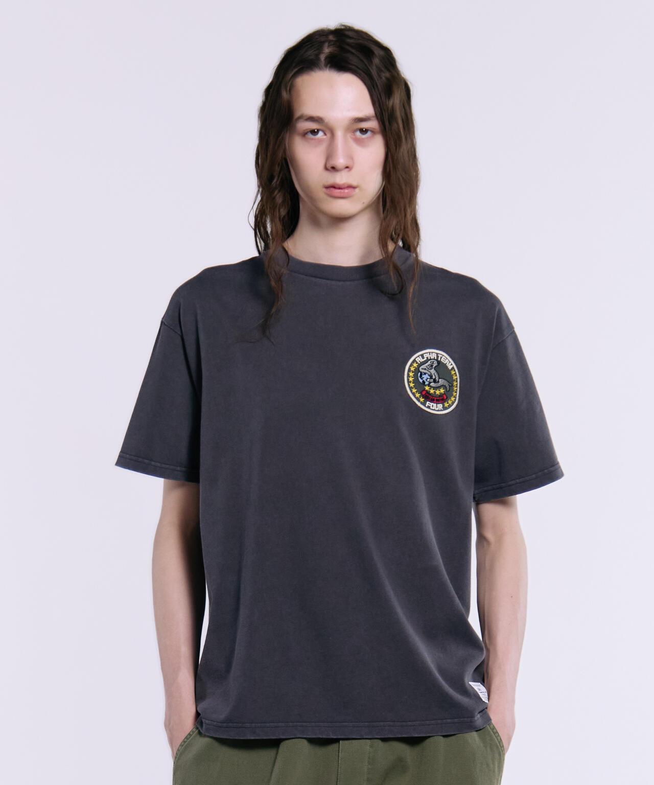 MILITARY EMBLEM PATCH T‐SHIRT
