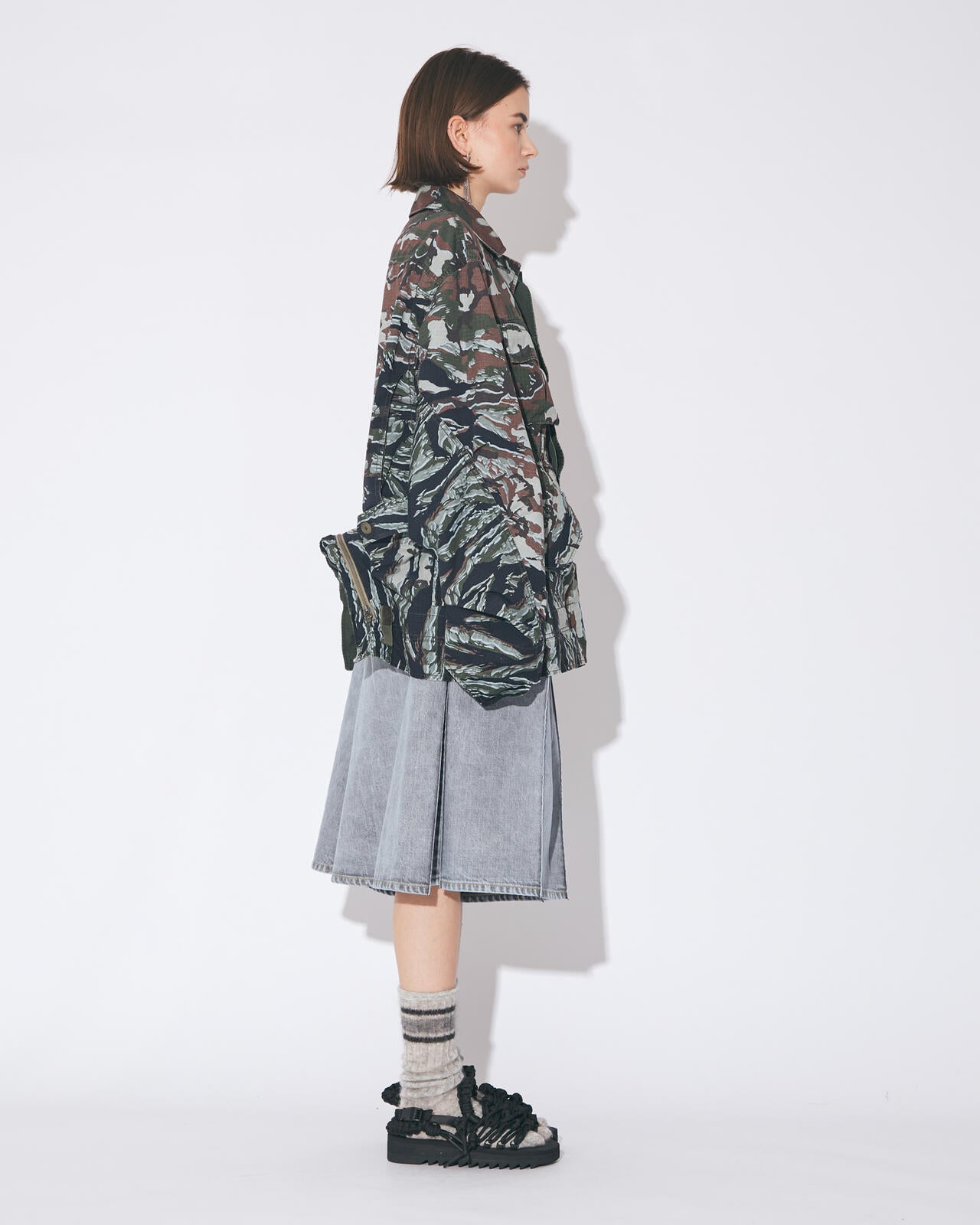 beautiful people × Alpha｜double-end camouflage field jacket
