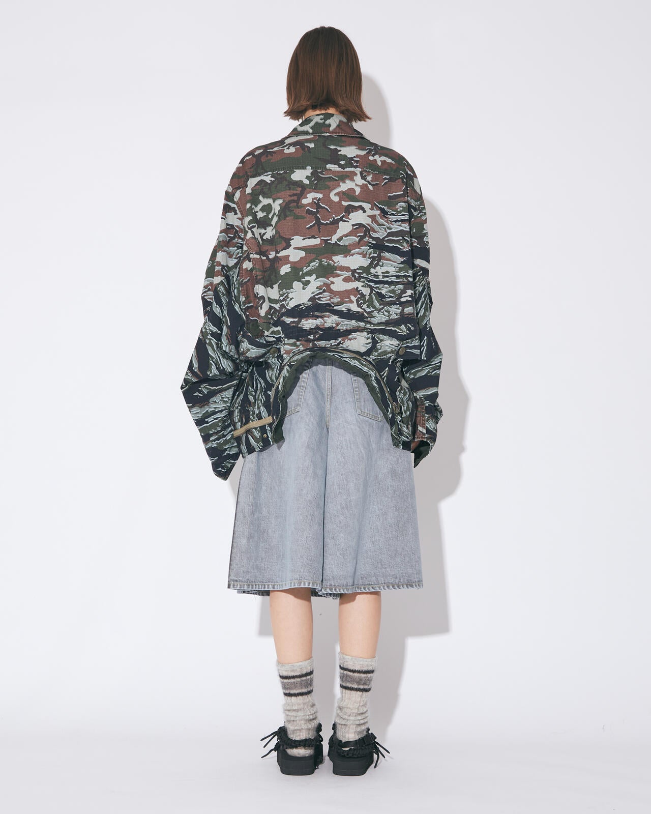 beautiful people × Alpha｜double-end camouflage field jacket