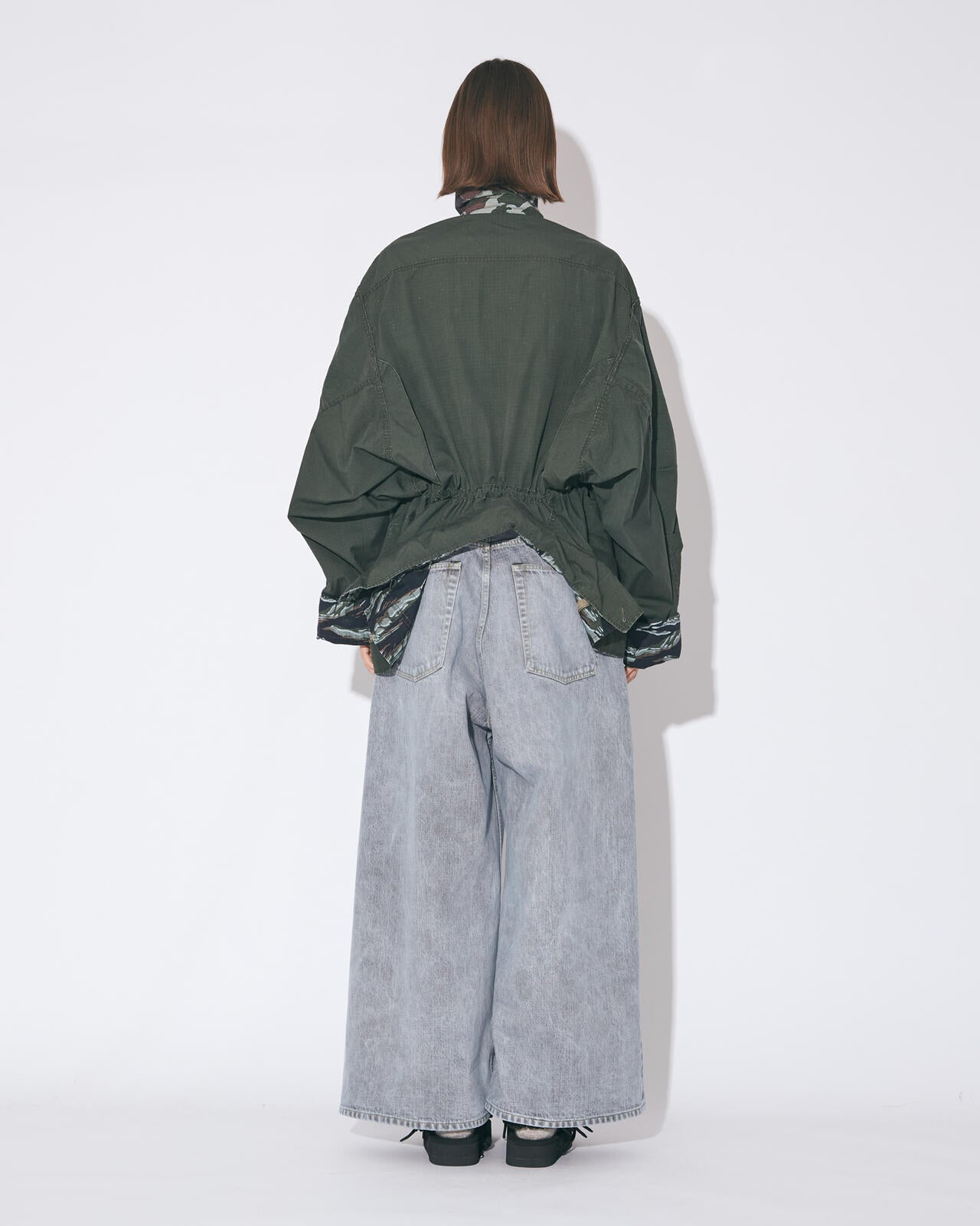 beautiful people × Alpha｜double-end camouflage field jacket