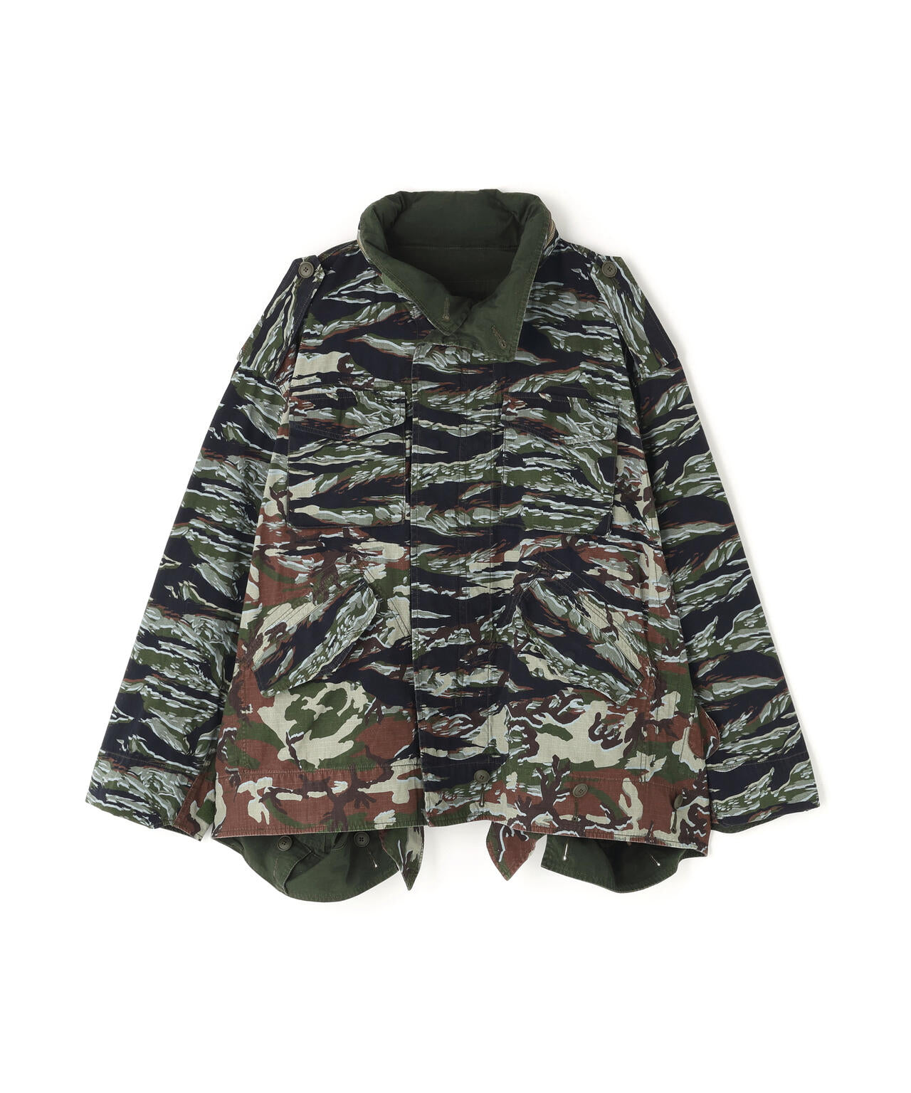 beautiful people × Alpha｜double-end camouflage field jacket
