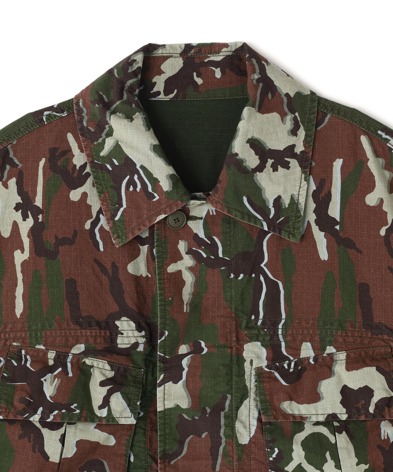 beautiful people × Alpha｜double-end camouflage field jacket