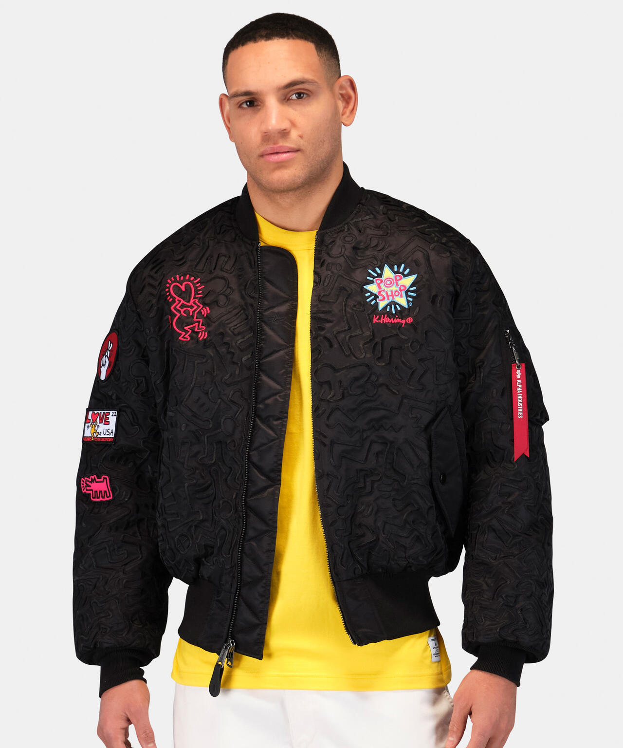 Keith Haring X Alpha MA-1 ALL OVER EMBROIDERY ｜アルファ