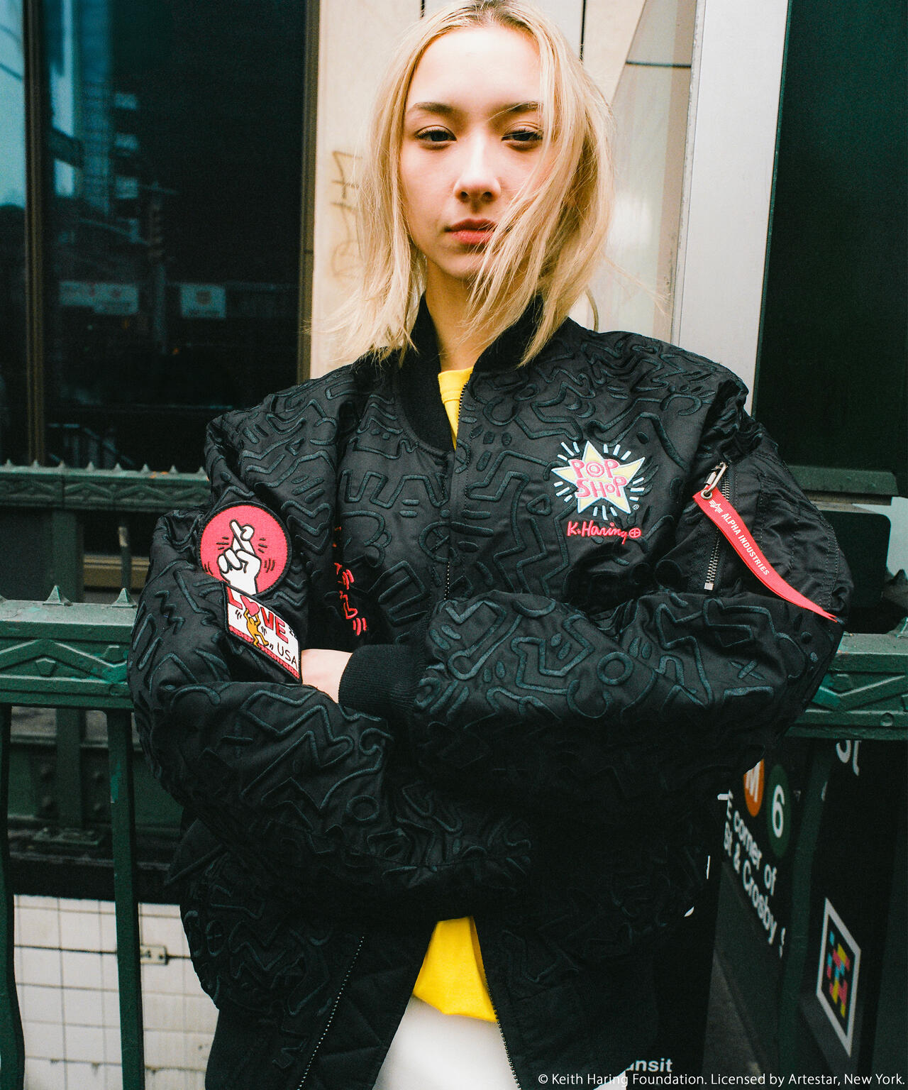 Keith Haring X Alpha MA-1 ALL OVER EMBROIDERY