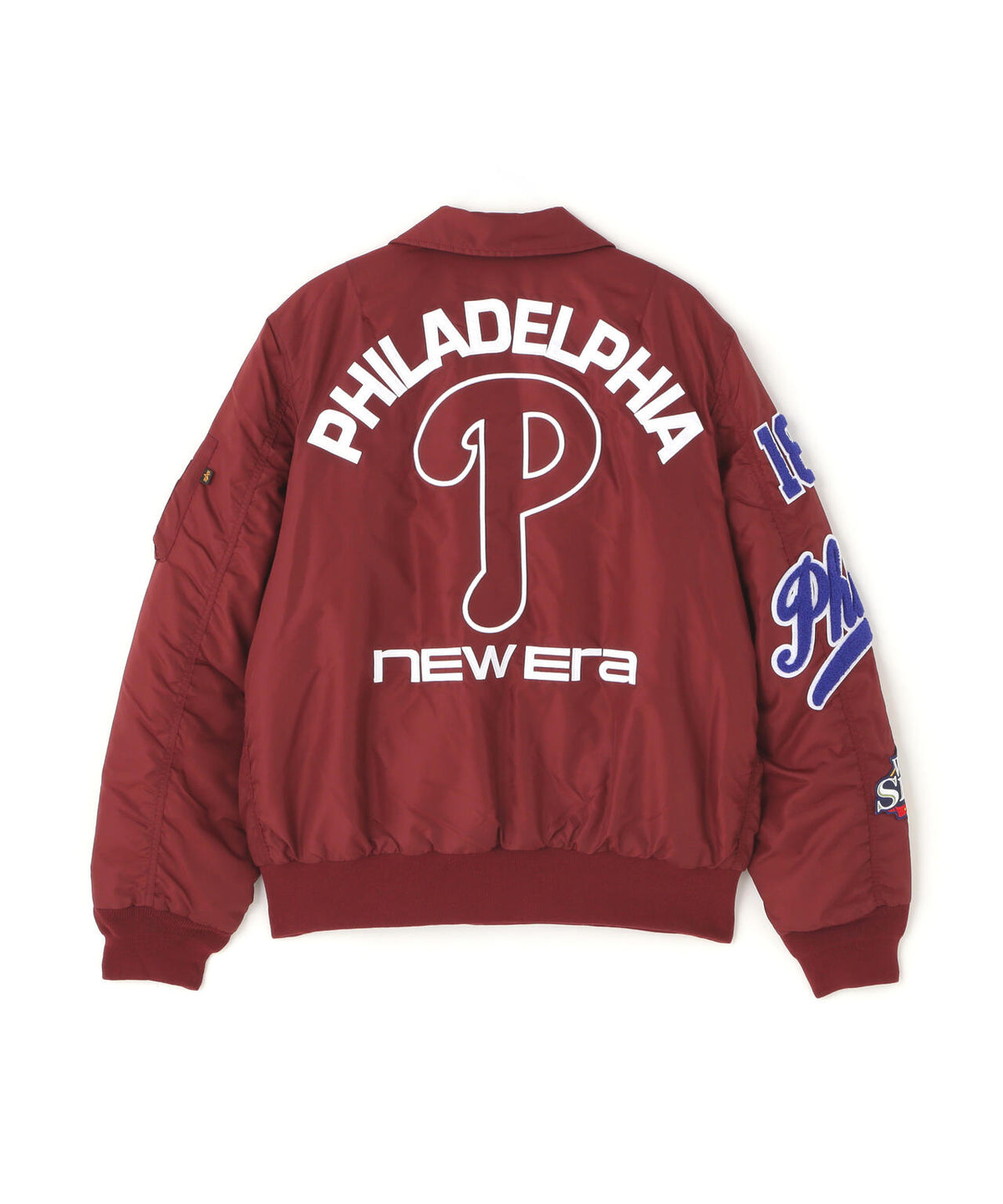《MLB X ALPHA X NEW ERA》MA-1 FIT FLIGHT JACKET フィラデルフィア・フィリーズ