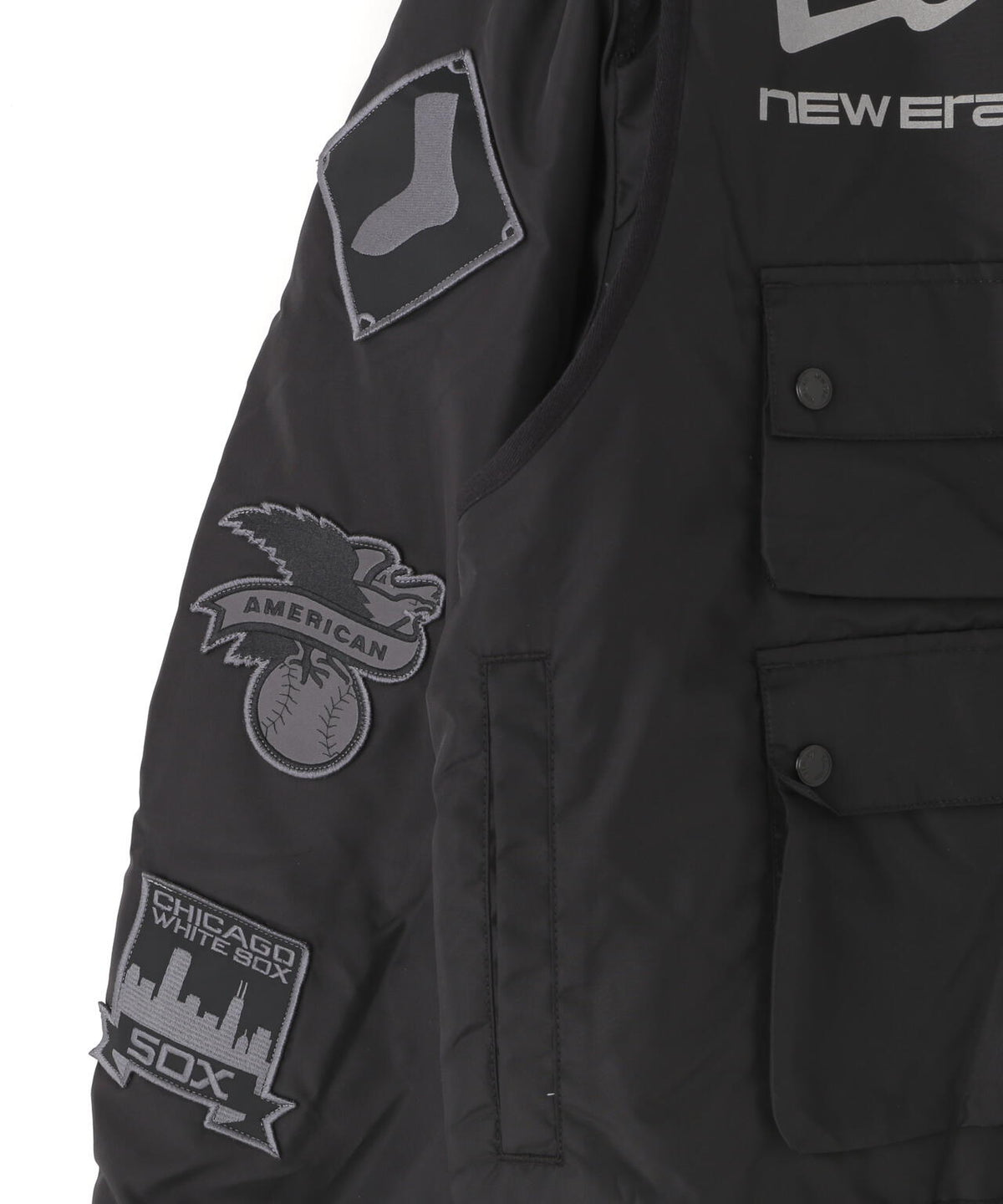 《MLB X ALPHA X NEW ERA》MA-1 2in1 FLIGHT JACKET & VEST シカゴ・ホワイトソックス