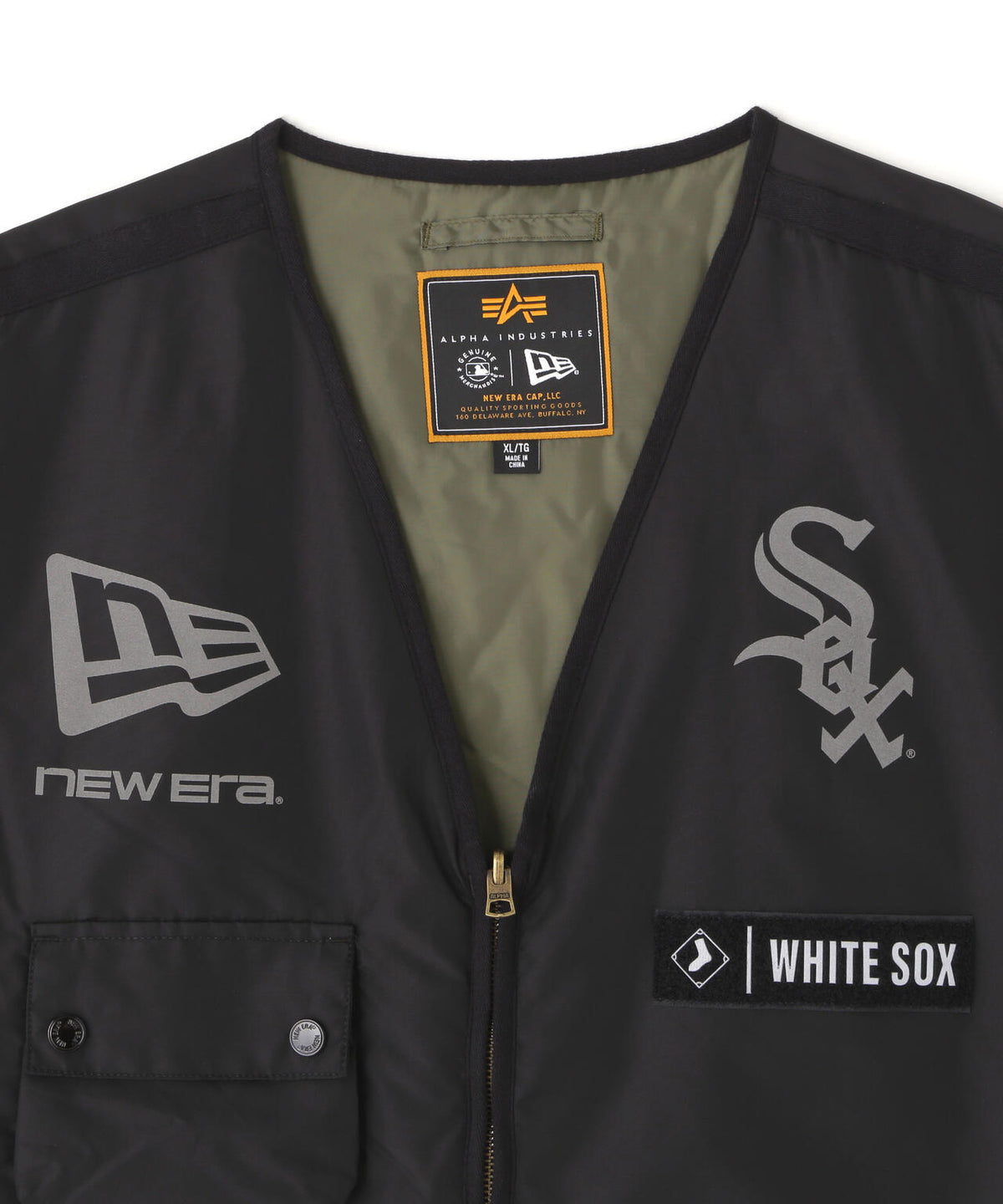 《MLB X ALPHA X NEW ERA》MA-1 2in1 FLIGHT JACKET & VEST シカゴ・ホワイトソックス