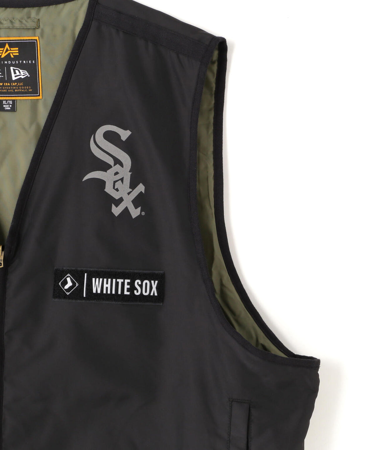 《MLB X ALPHA X NEW ERA》MA-1 2in1 FLIGHT JACKET & VEST シカゴ・ホワイトソックス