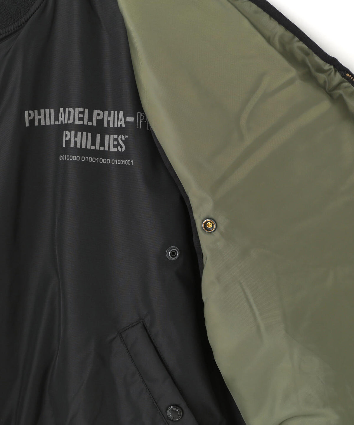 《MLB X ALPHA X NEW ERA》MA-1 2in1 FLIGHT JACKET & VEST フィラデルフィア・フィリーズ