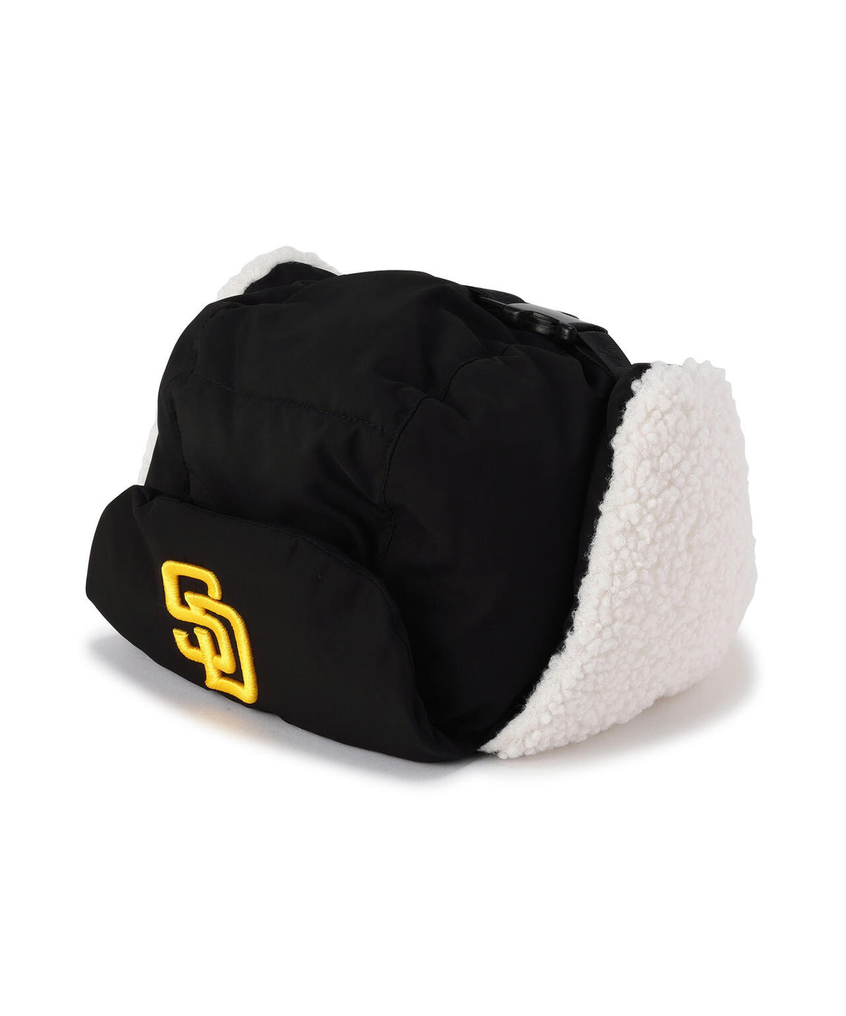 《MLB X ALPHA X NEW ERA》PUFFER TRAPPER HAT サンディエゴ・パドレス