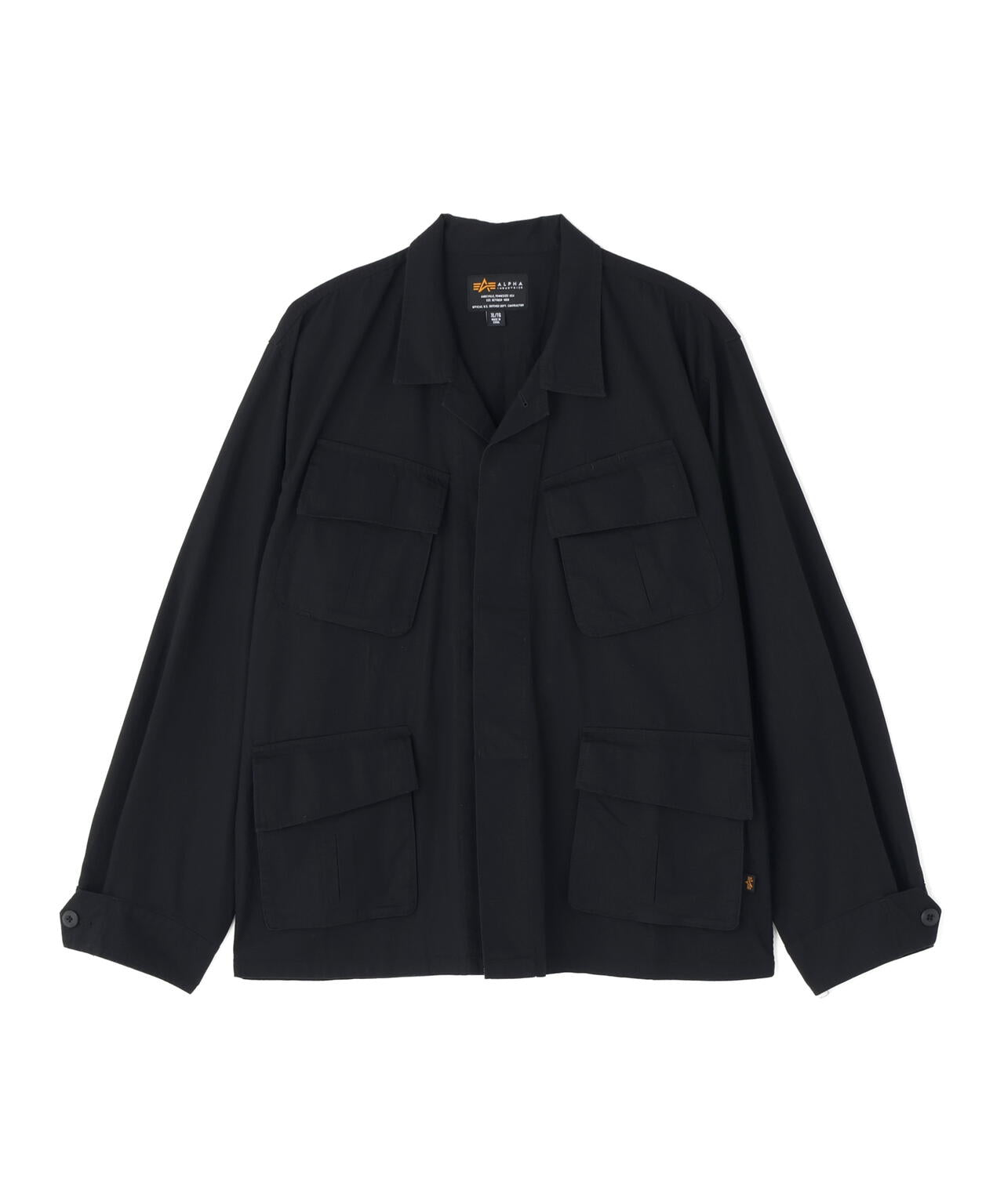 KYB f.t ブラックシャツ M レプリカ RIPSTOP FATIGUE SHIRT ｜アルファ インダストリーズ