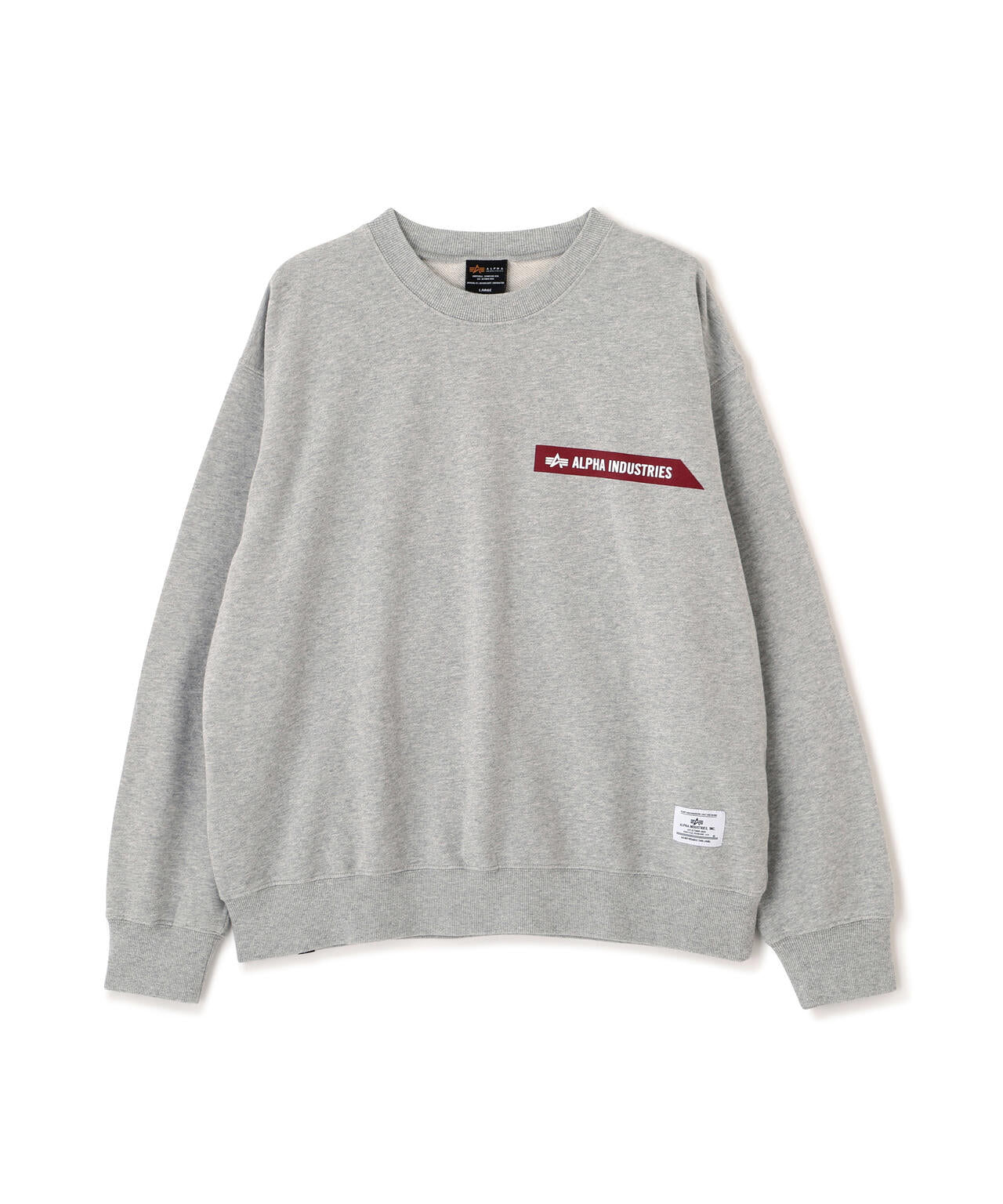 ALPHA RED RIBBON CREW SWEAT