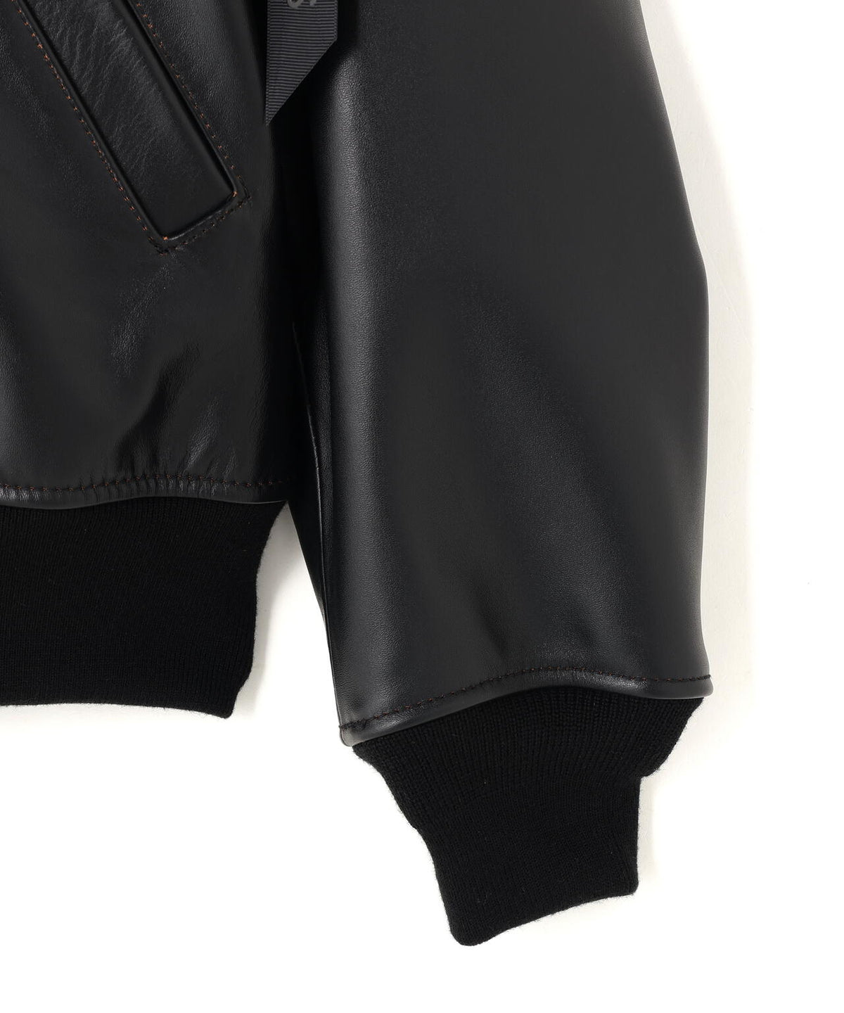 LEATHER MA‐1 FLIGHT JACKET