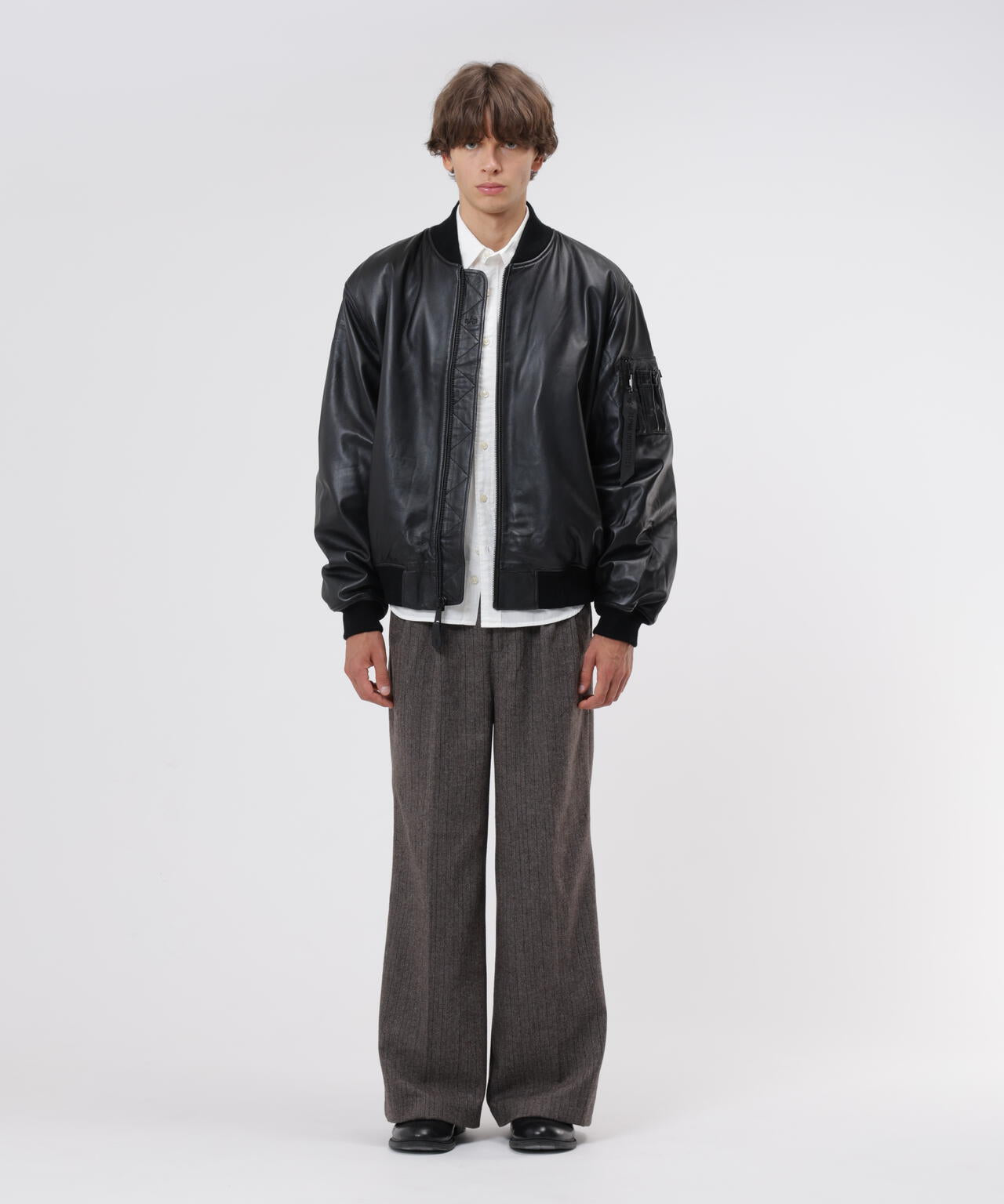 LEATHER MA-1 HERITAGE FIT FLIGHT JACKET / レザー エムエーワン