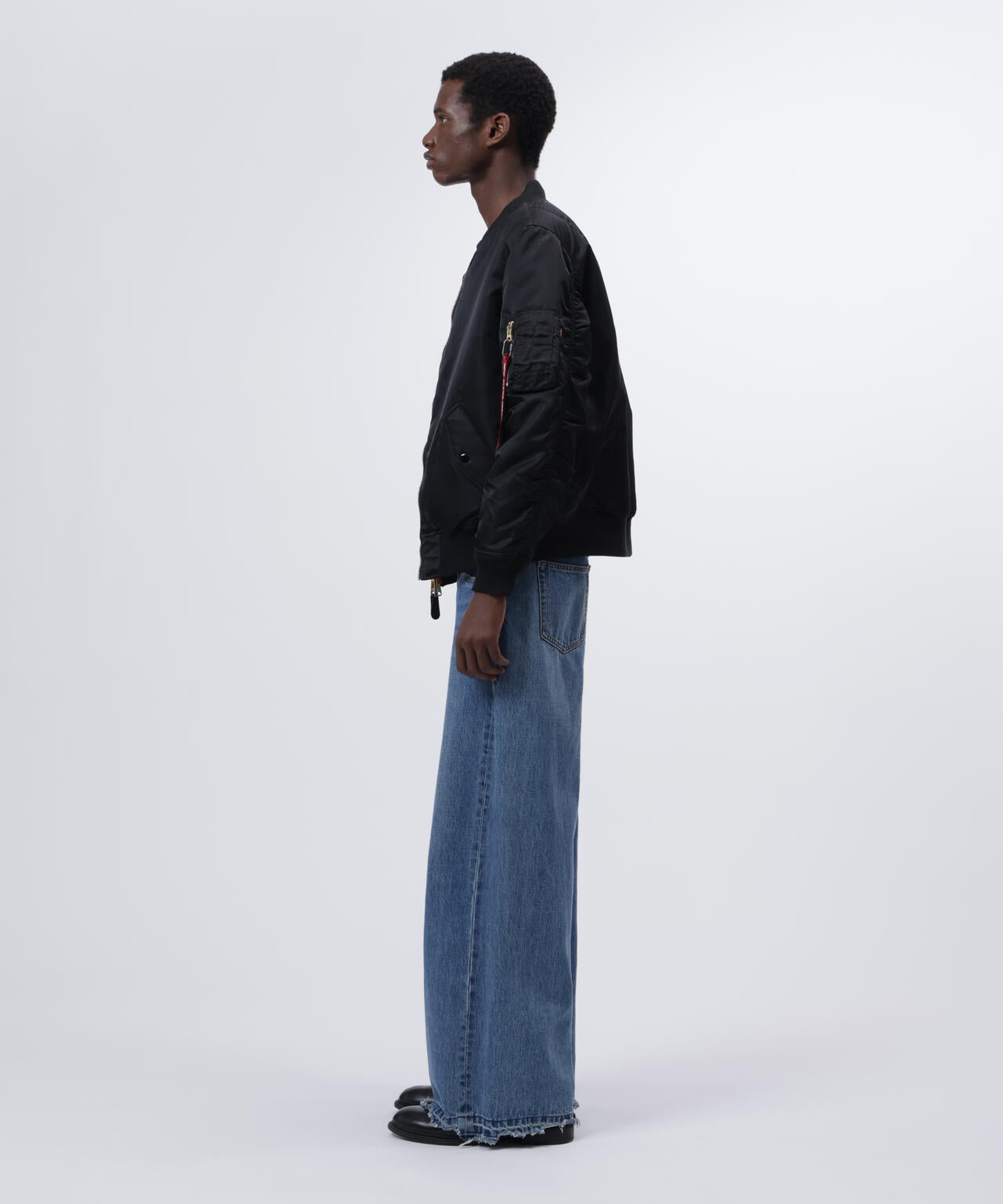 ＦＲ Homme 麻のジャケットのアウトフィット MA-1 HERITAGE FIT FLIGHT JACKET ｜アルファ インダストリーズ