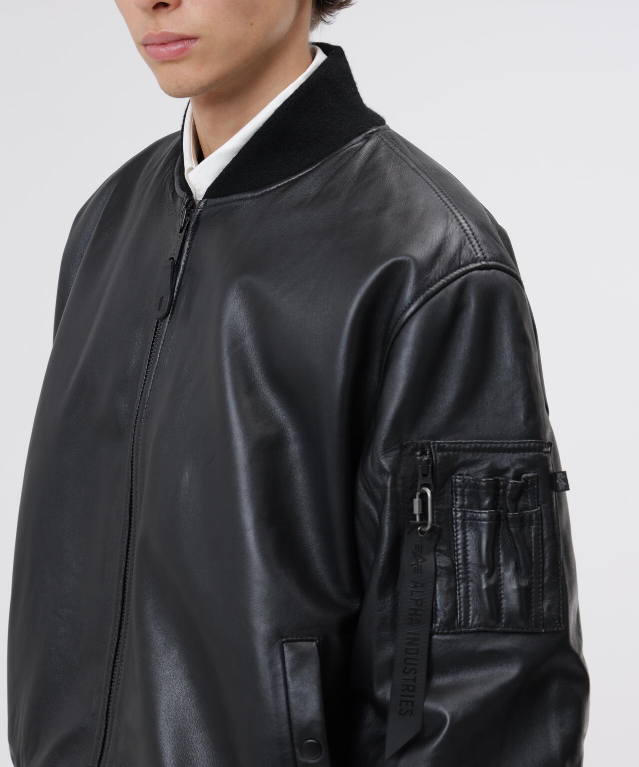 LEATHER MA-1 HERITAGE FIT FLIGHT JACKET ｜アルファ インダストリーズ